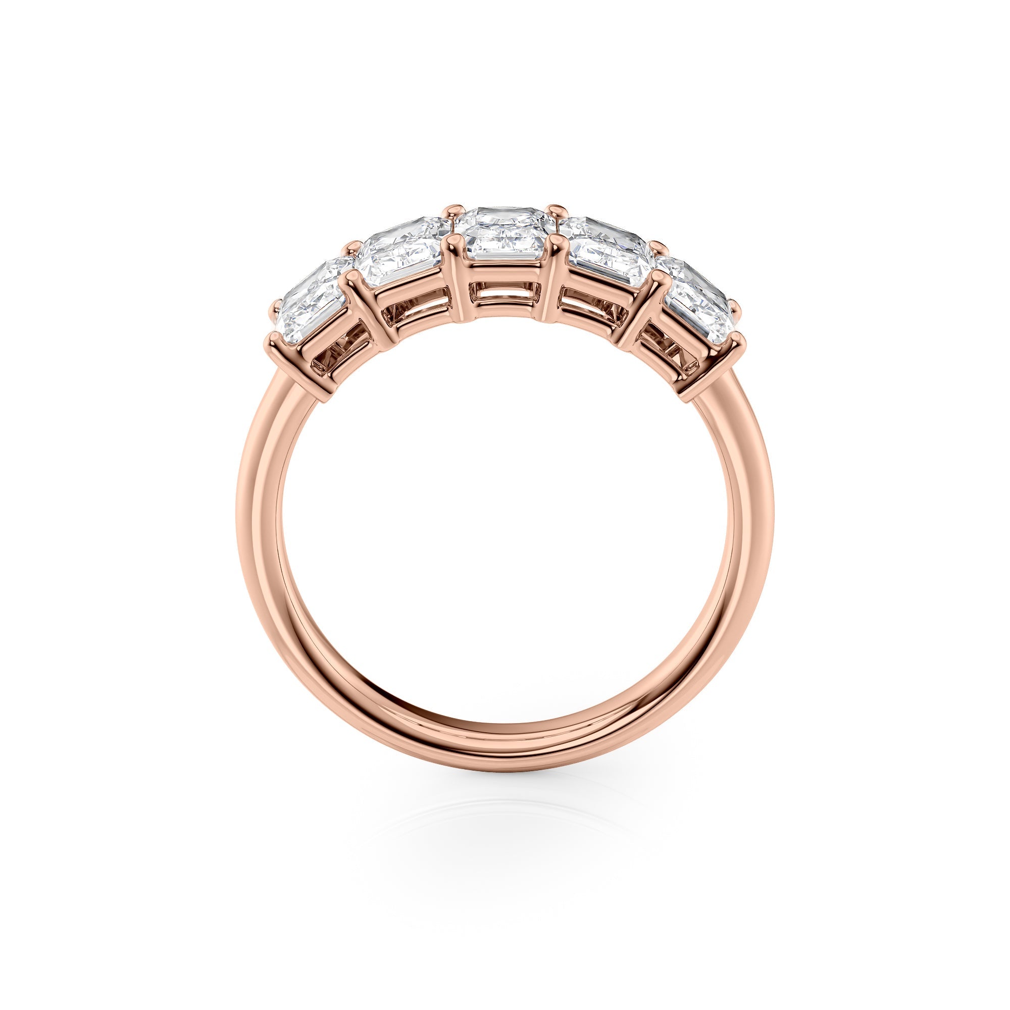 2ct Erena Radiant Cut Moissanite Ring - Rose Gold