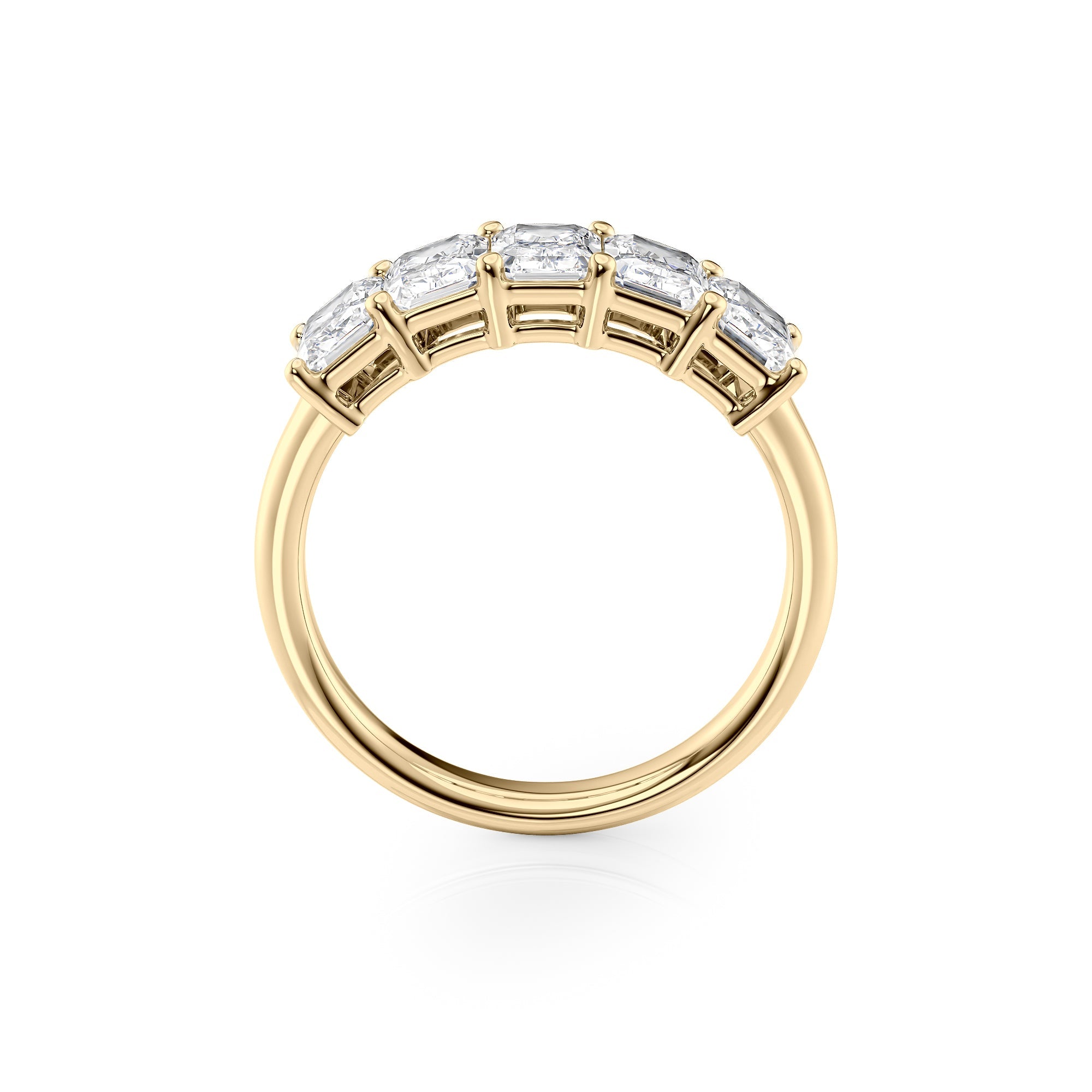 2ct Erena Radiant Cut Moissanite Ring - Gold