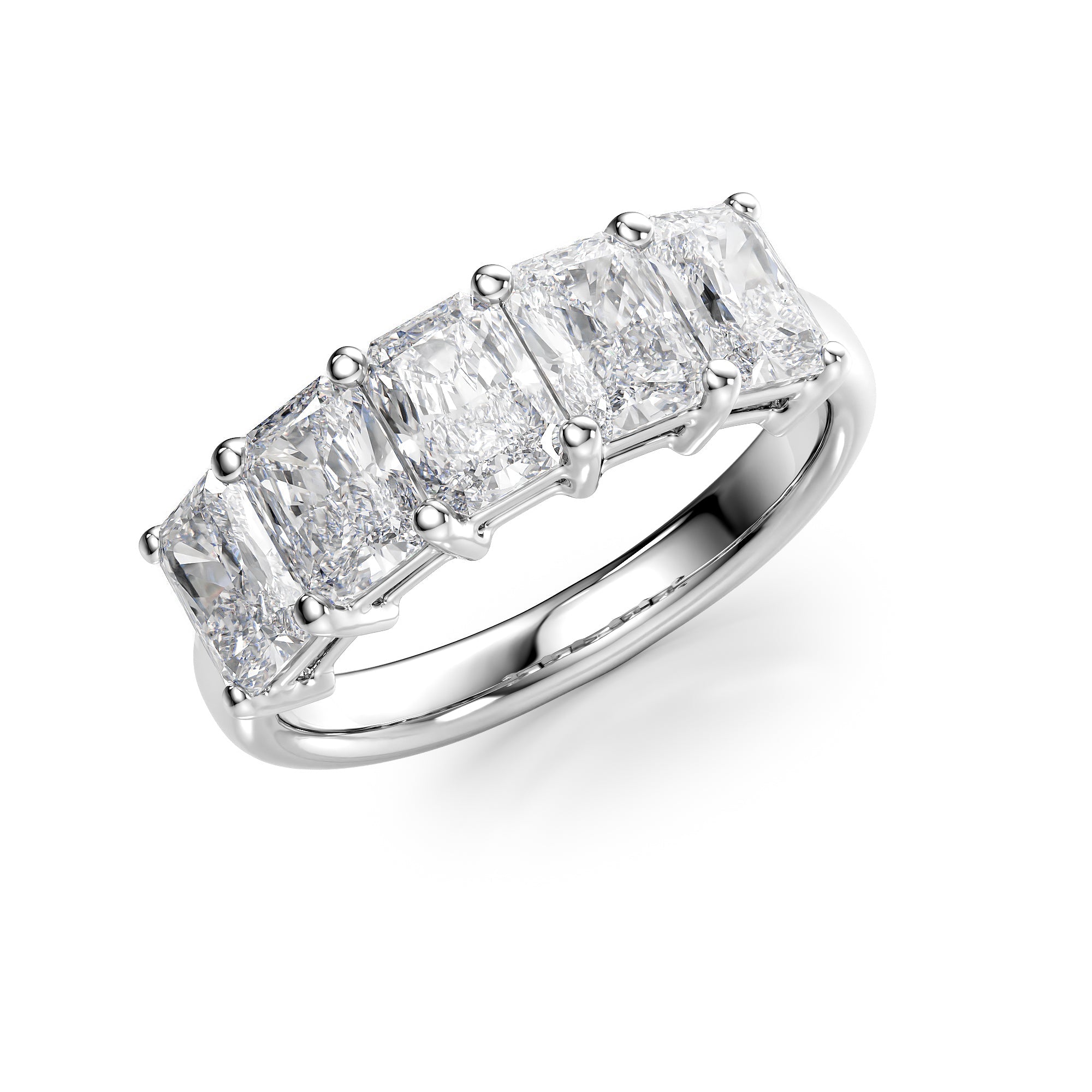 2.5ct Lendra Radiant Cut Moissanite Ring - Silver