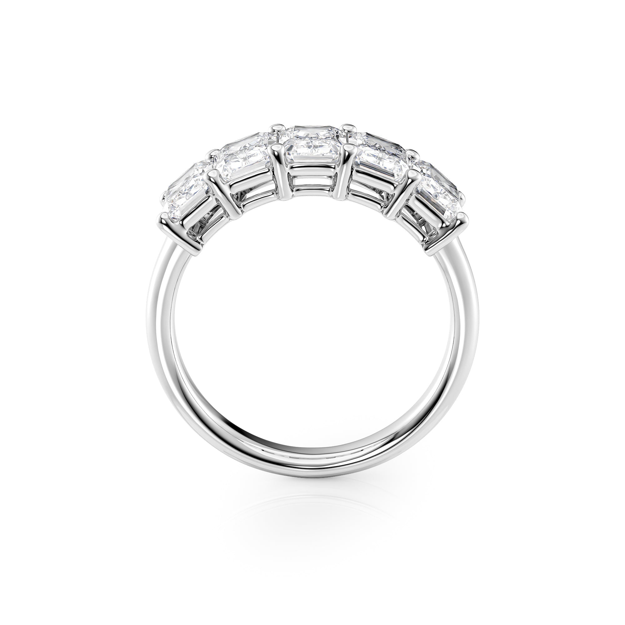 2.5ct Lendra Radiant Cut Moissanite Ring - Silver