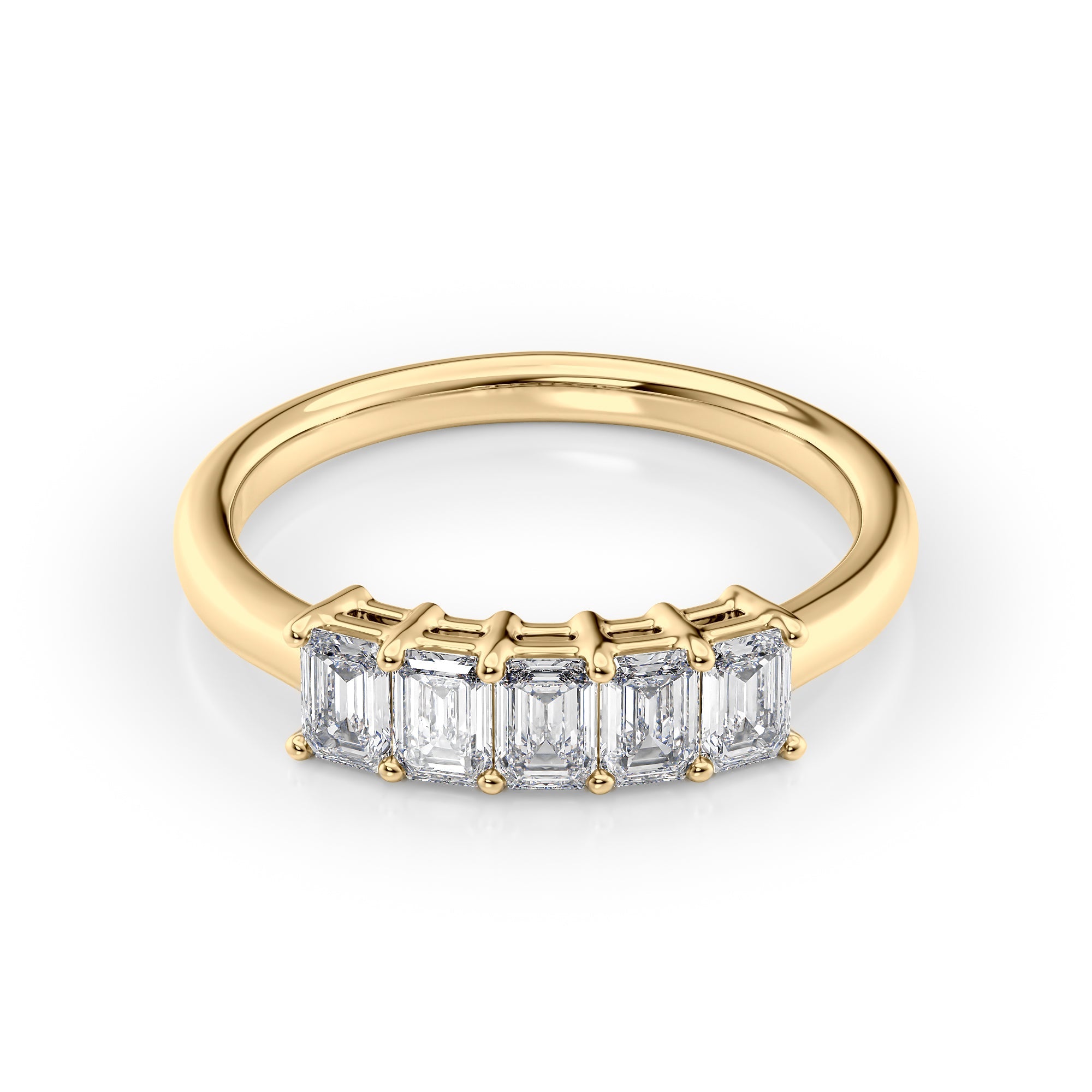 1ct Harmony Emerald Cut Moissanite Ring - Gold