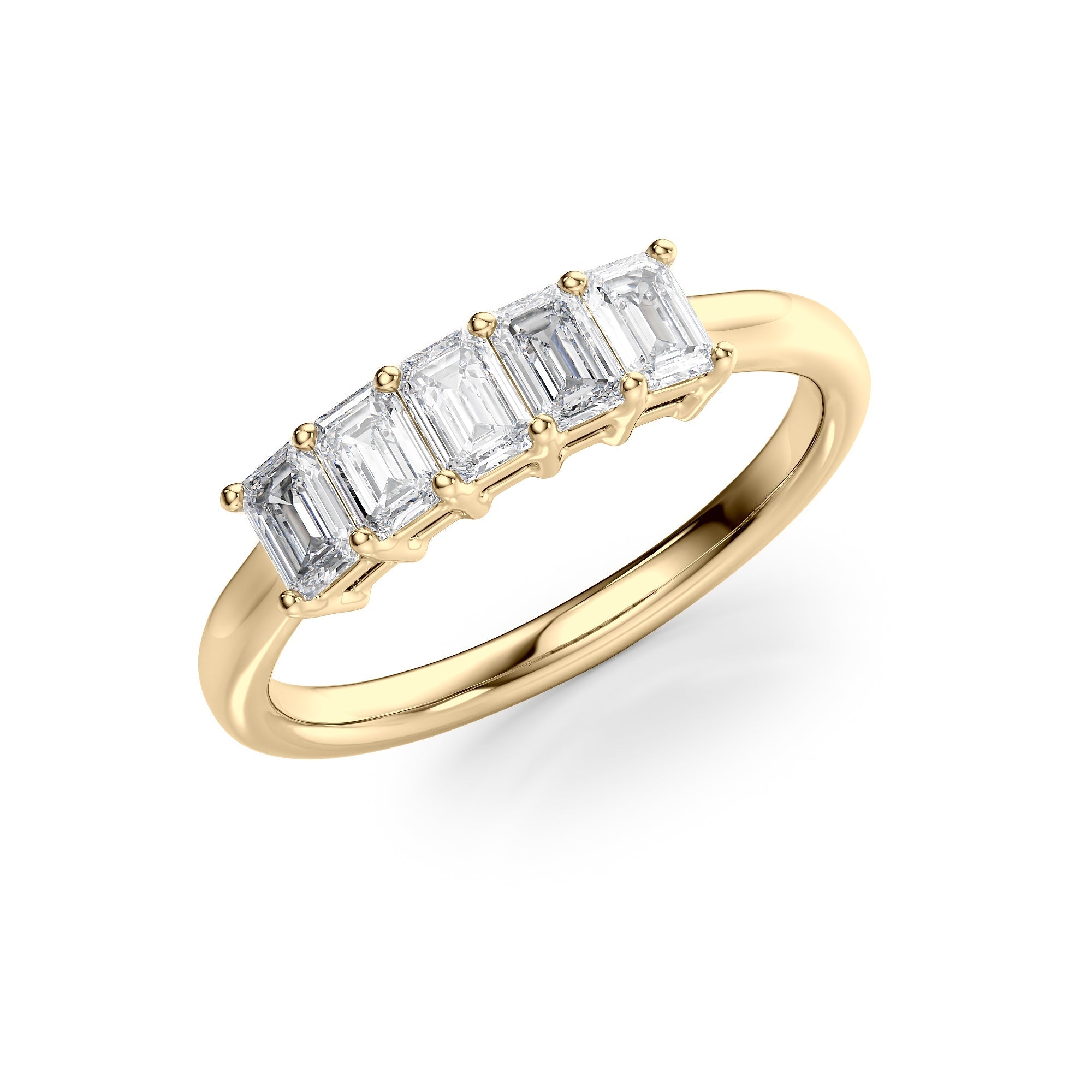 1ct Harmony Emerald Cut Moissanite Ring - Gold