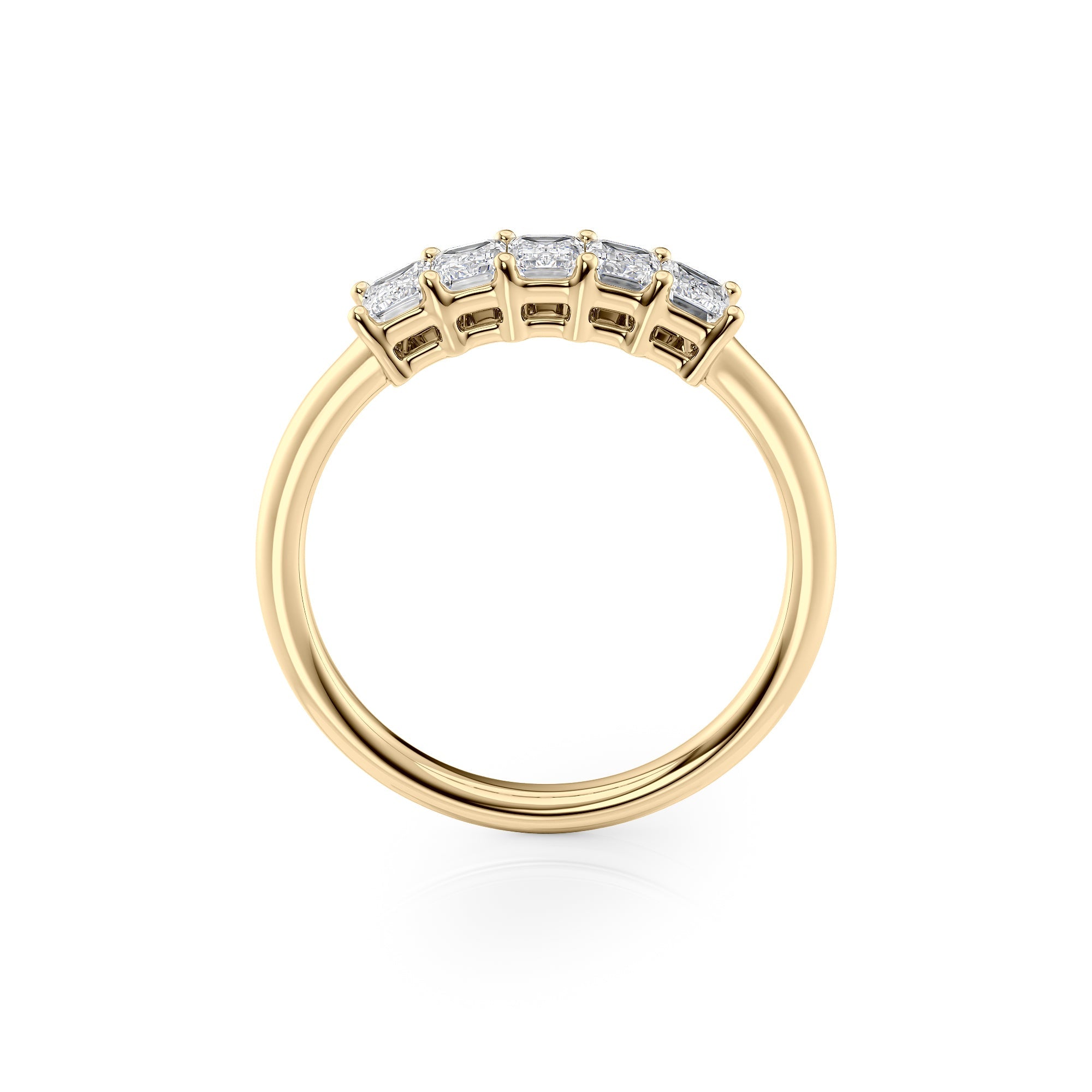 1ct Harmony Emerald Cut Moissanite Ring - Gold