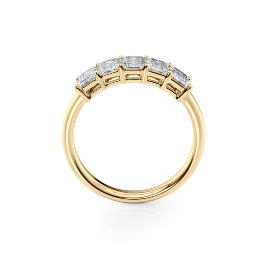 2ct Clarita Emerald Cut Moissanite Ring - Gold