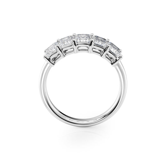 2.5ct Darla Emerald Cut Moissanite Ring - Silver