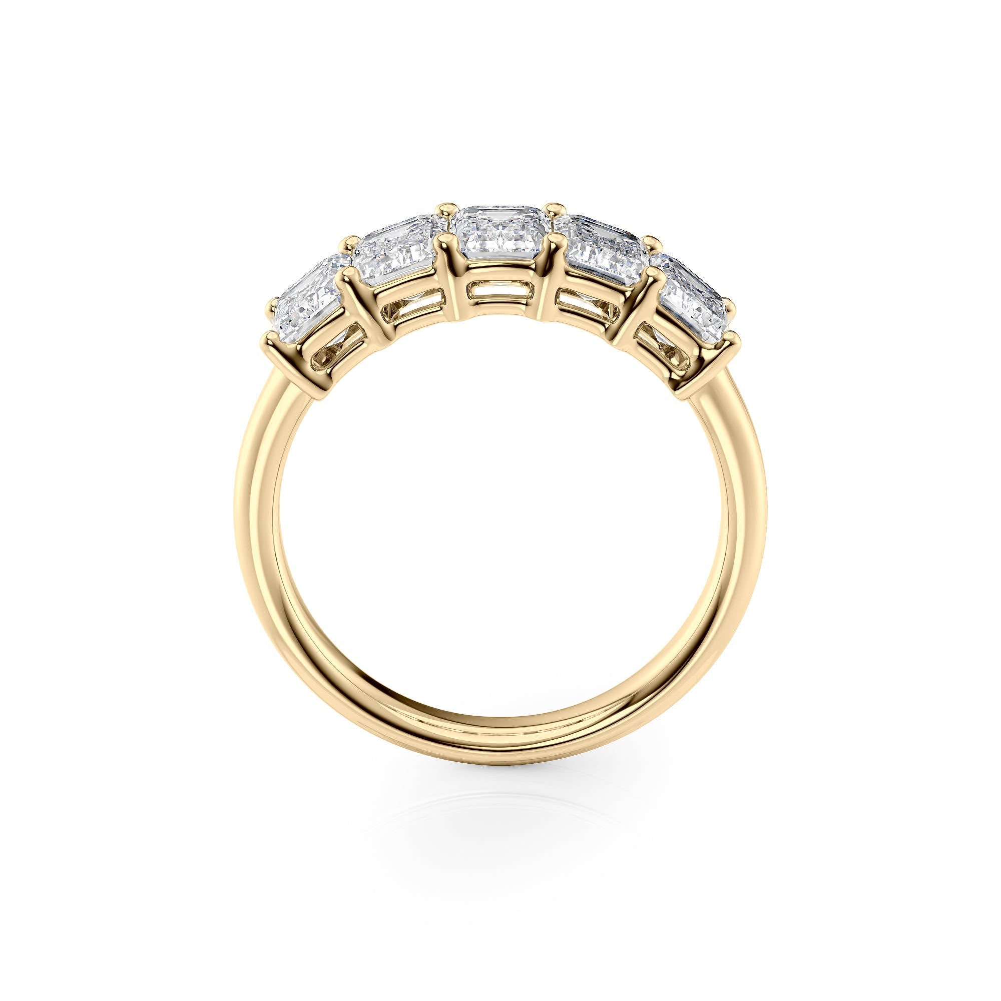 2.5ct Darla Emerald Cut Moissanite Ring - Gold