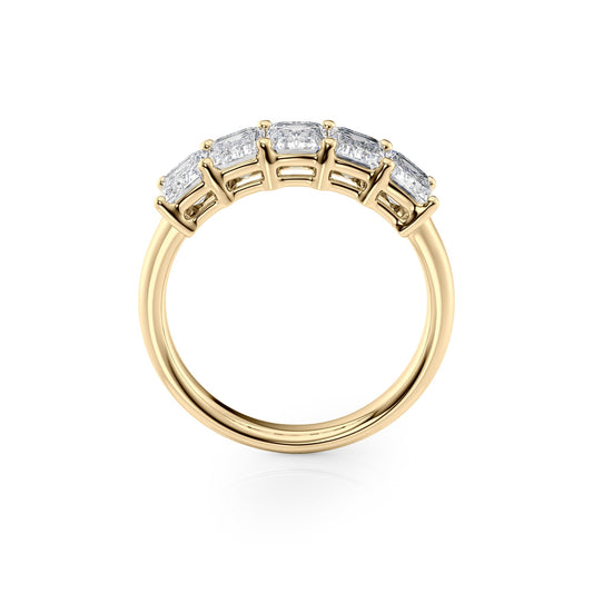 2.5ct Darla Emerald Cut Moissanite Ring - Gold