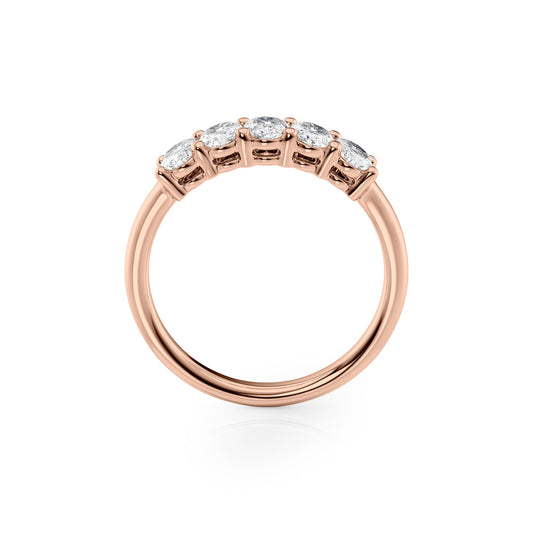 1ct Zelira Oval Cut Moissanite Ring - Rose Gold