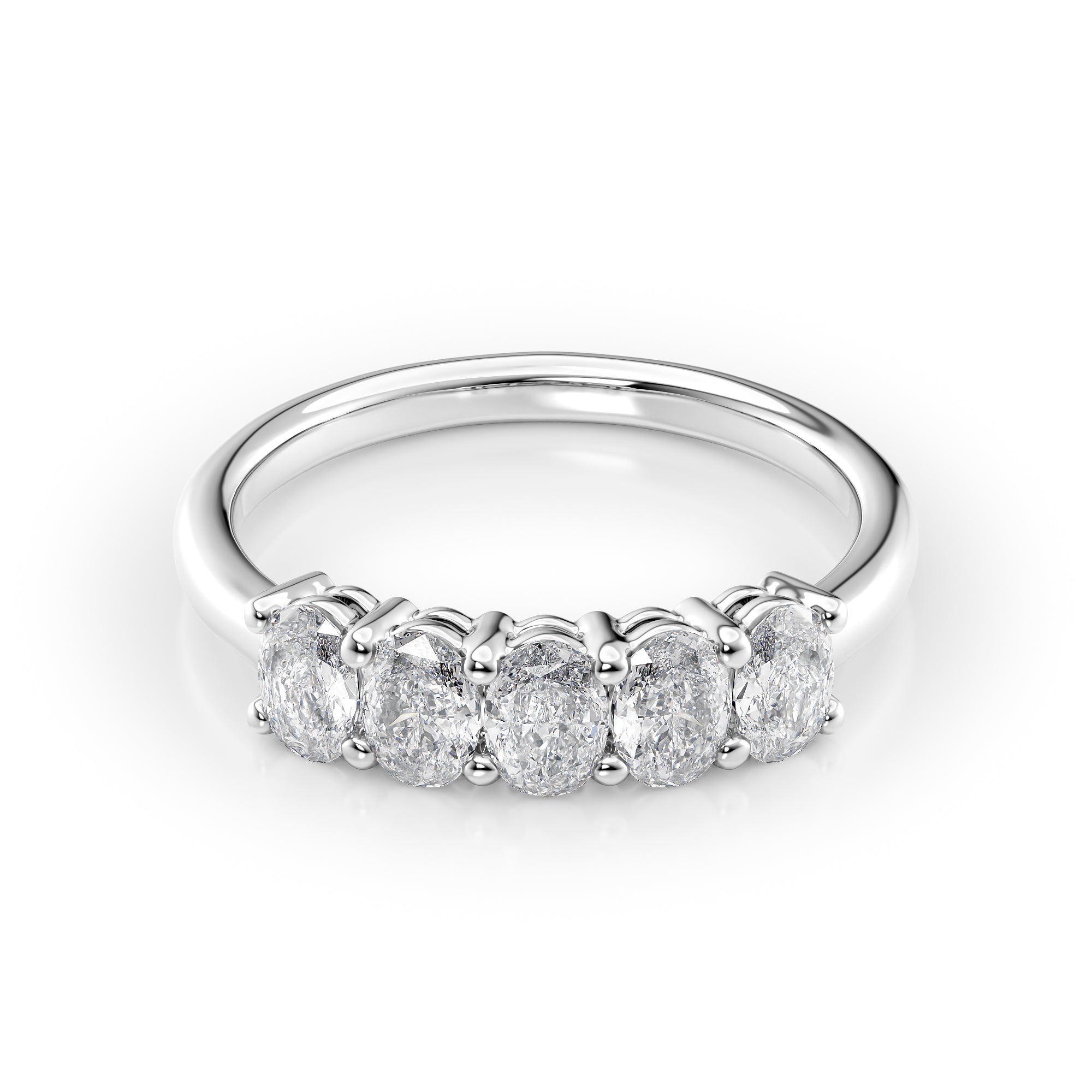 1ct Zelira Oval Cut Moissanite Ring - Silver