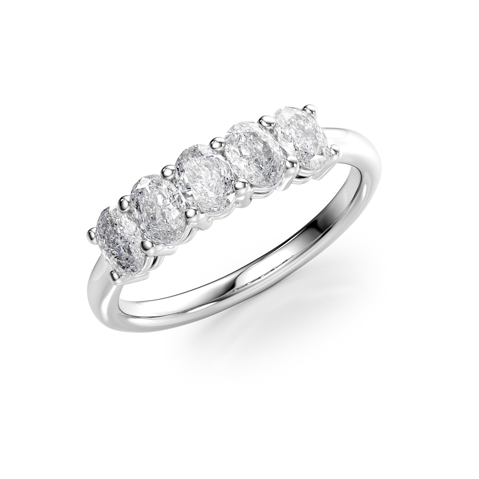 1ct Zelira Oval Cut Moissanite Ring - Silver