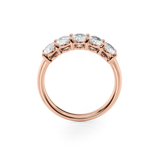 1.5ct Sarala Oval Cut Moissanite Ring - Rose Gold