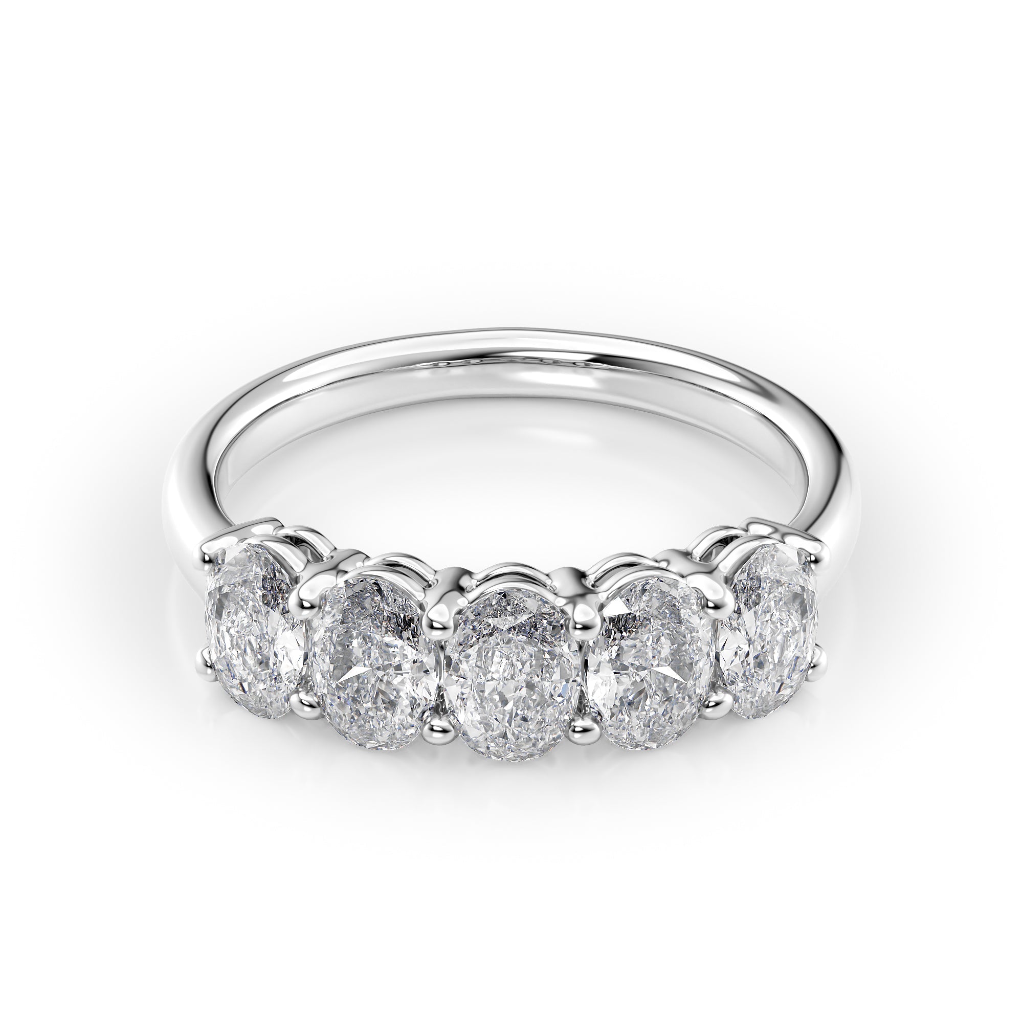 1.5ct Sarala Oval Cut Moissanite Ring - Silver