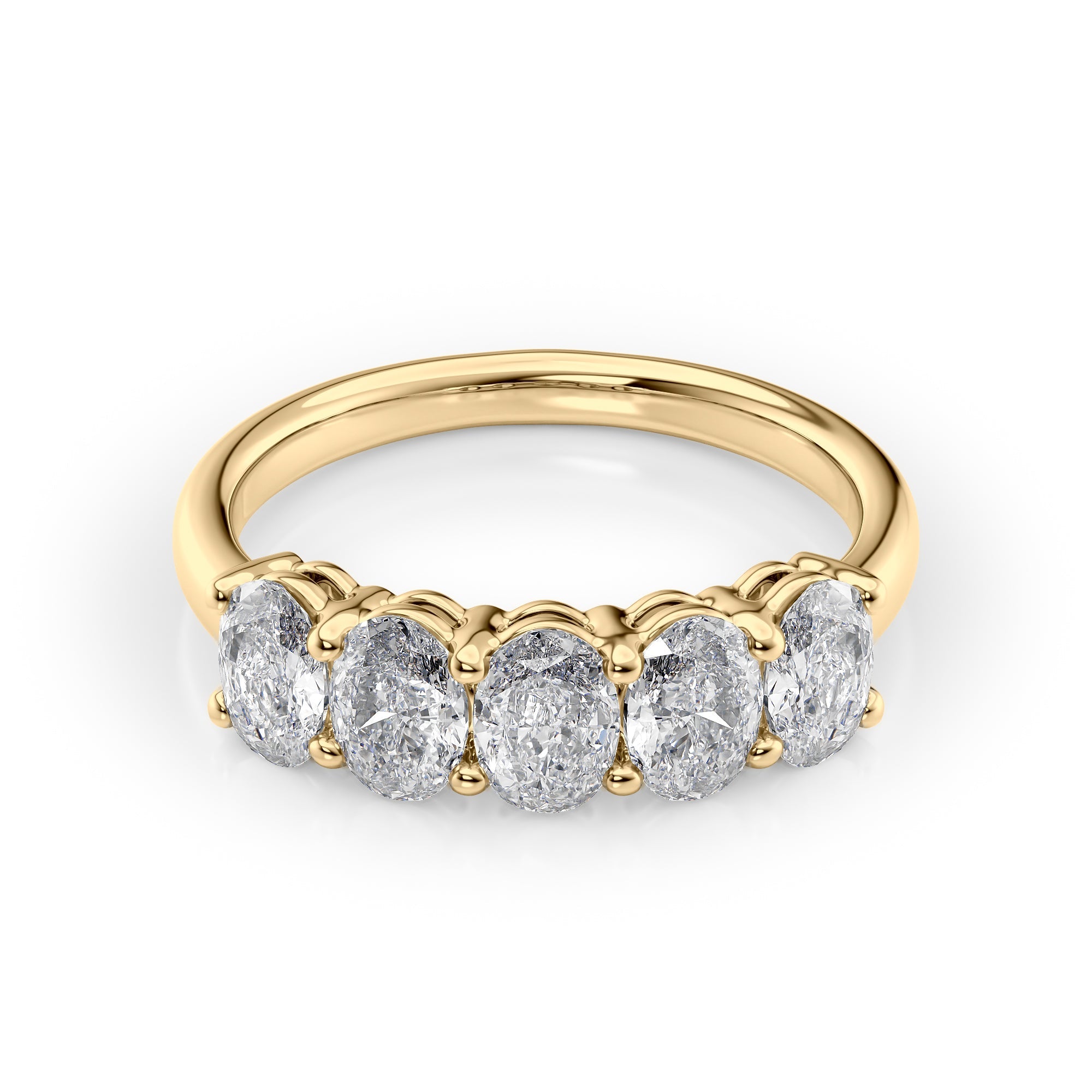 1.5ct Sarala Oval Cut Moissanite Ring - Gold