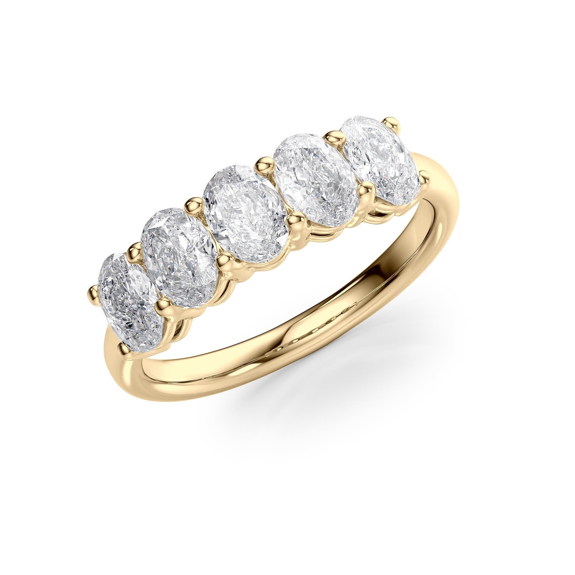 1.5ct Sarala Oval Cut Moissanite Ring - Gold