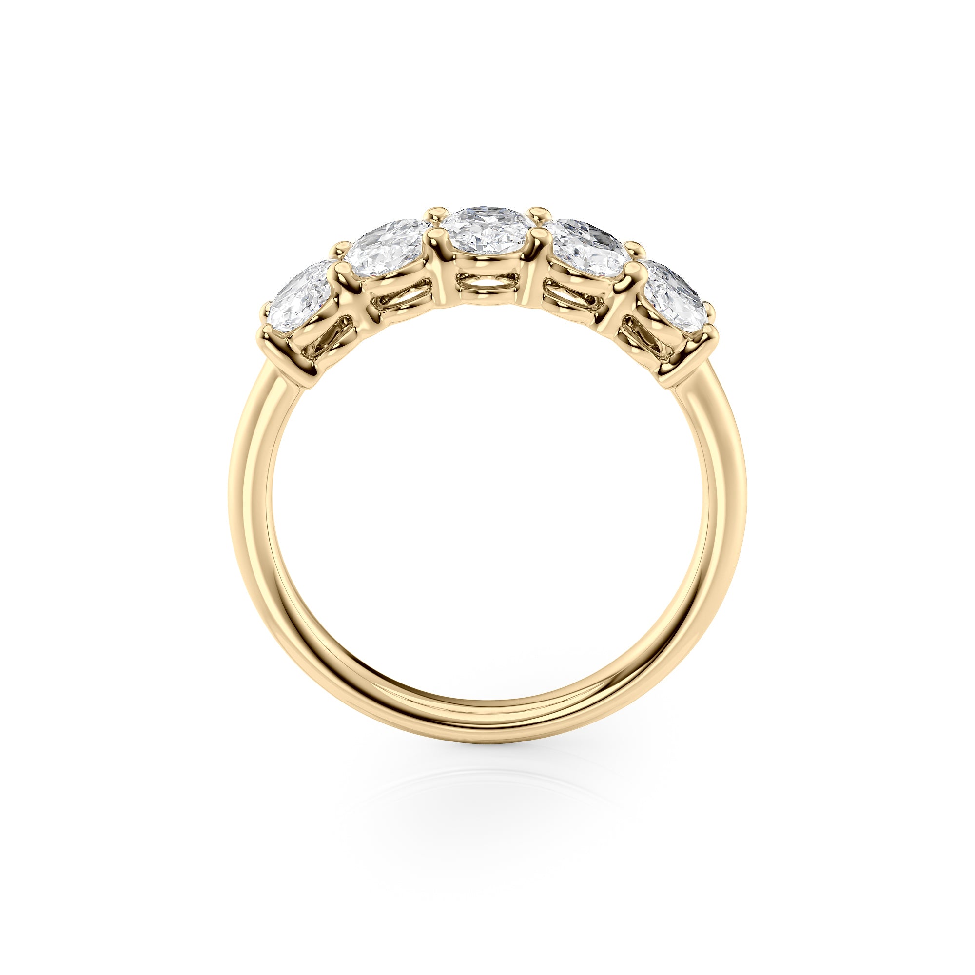 1.5ct Sarala Oval Cut Moissanite Ring - Gold