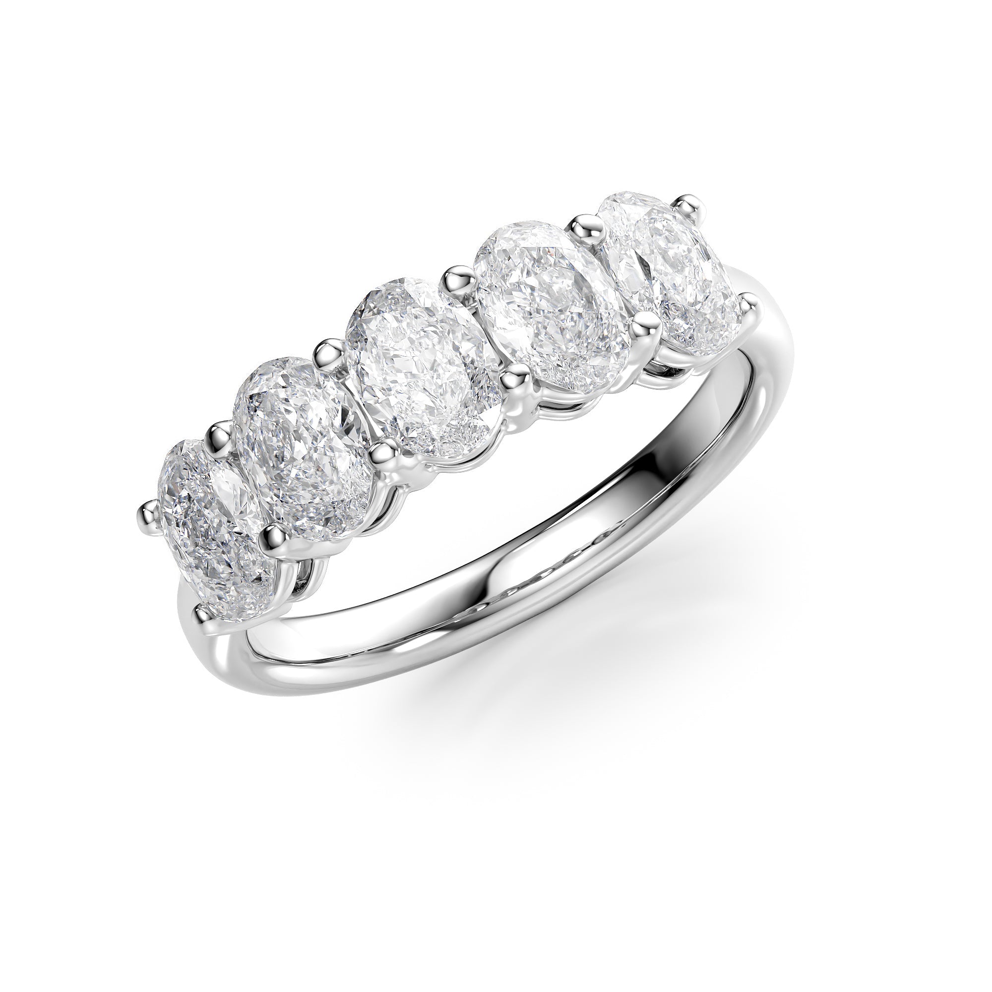 2ct Laurana Oval Cut Moissanite Ring - Silver
