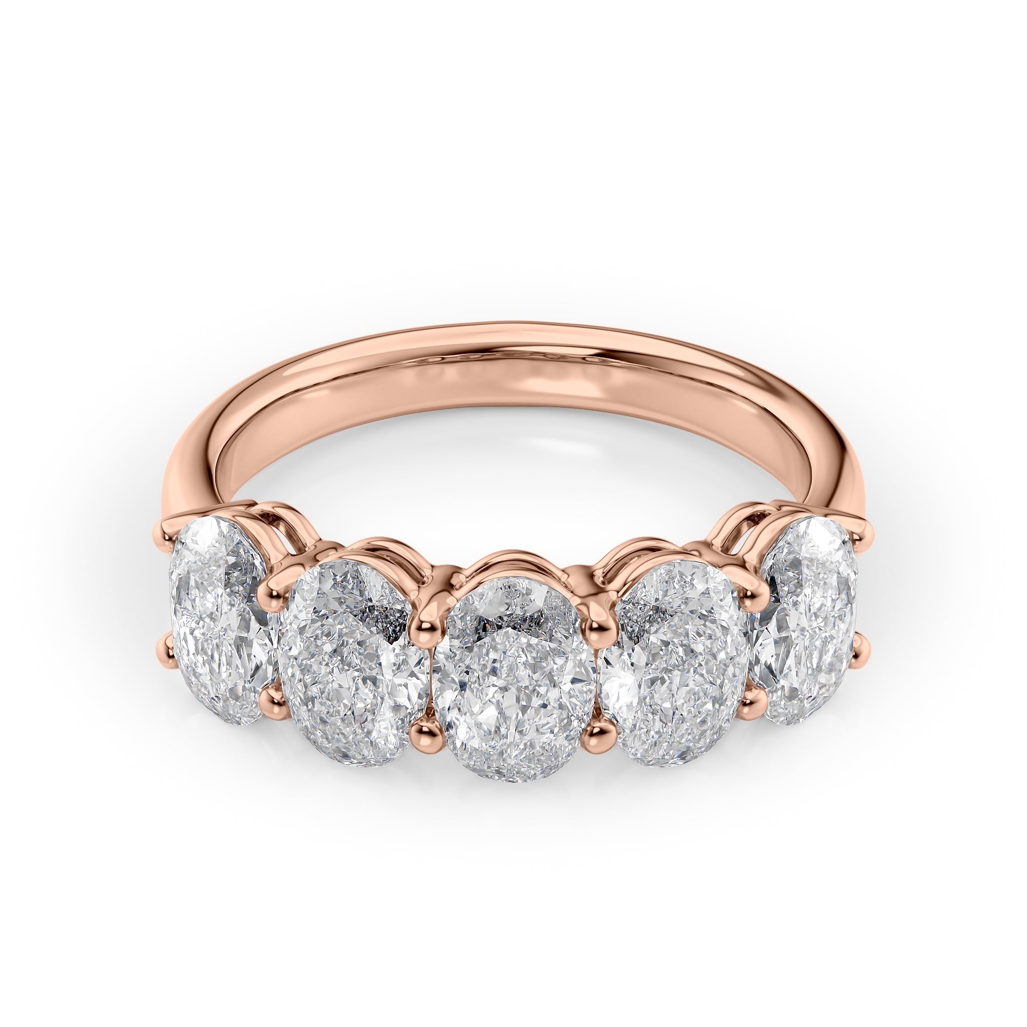 2.5ct Alyona Oval Cut Moissanite Ring - Rose Gold