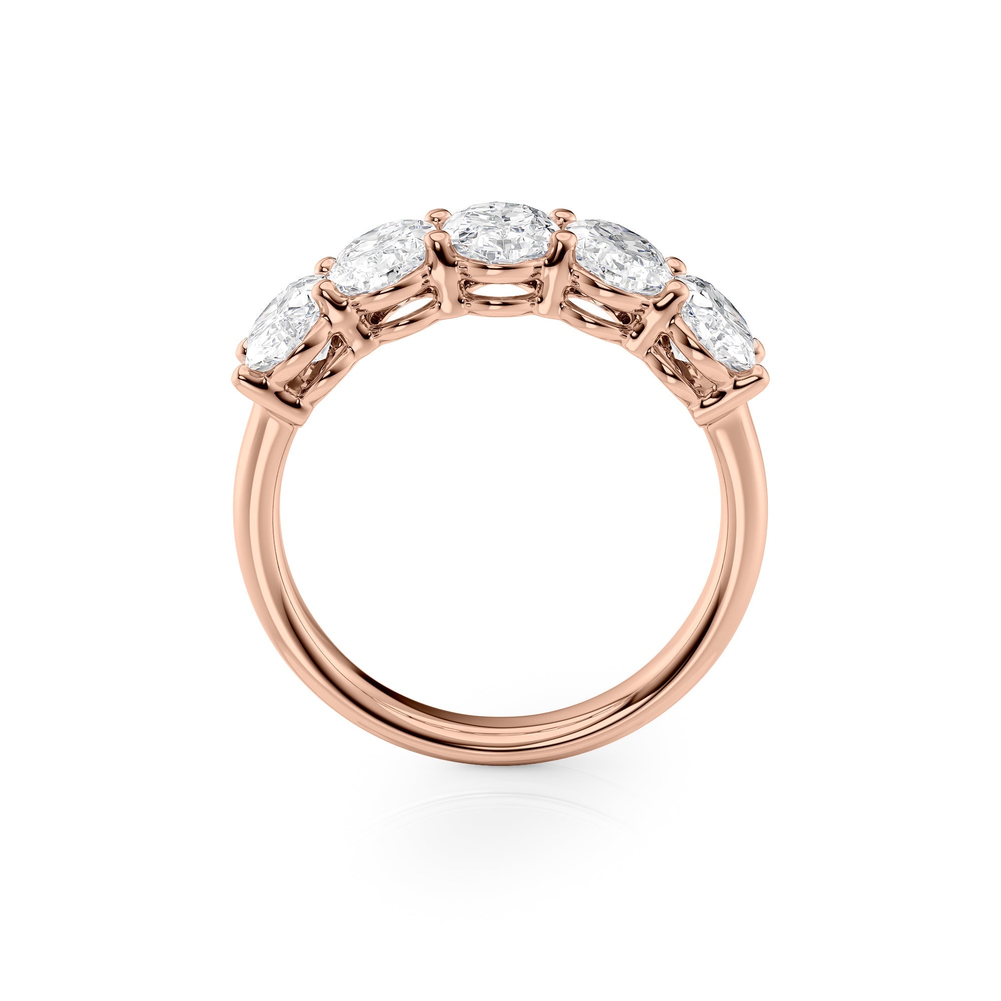 2.5ct Alyona Oval Cut Moissanite Ring - Rose Gold