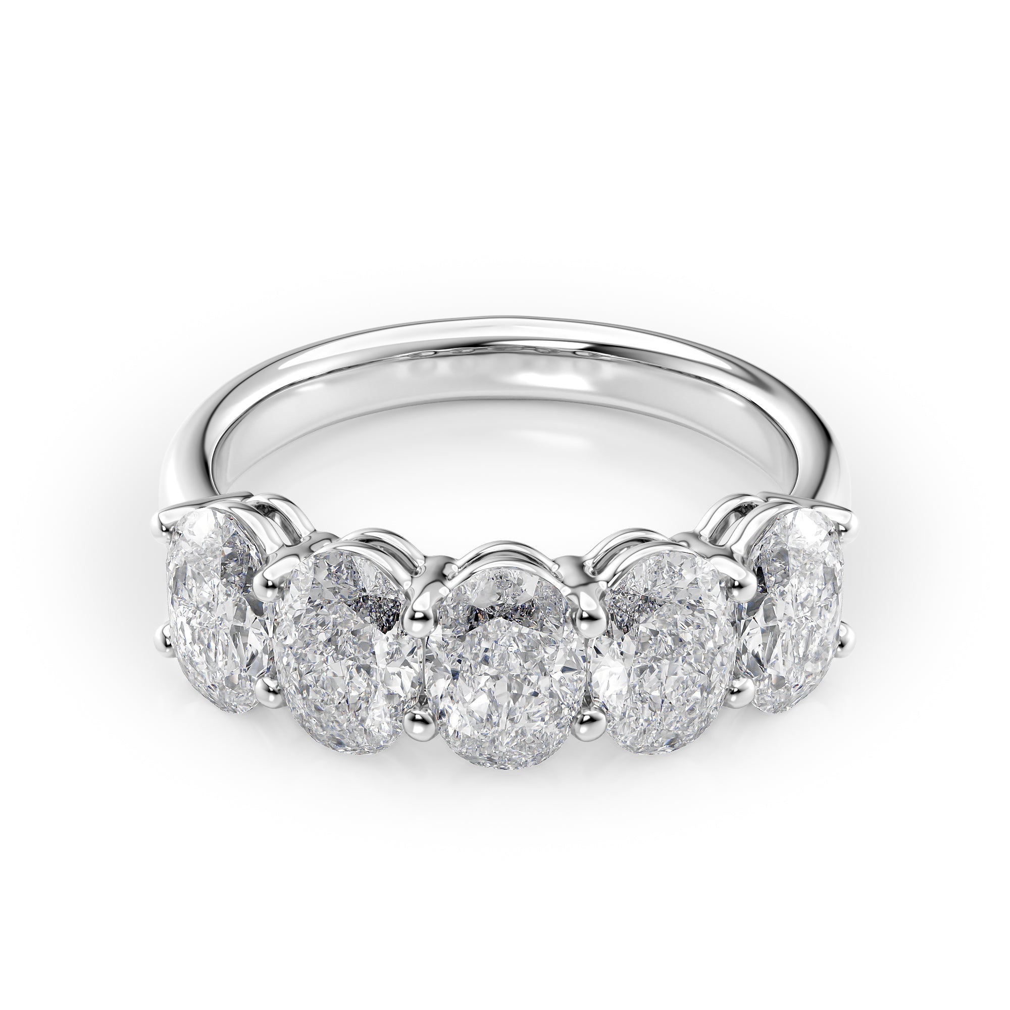 2.5ct Alyona Oval Cut Moissanite Ring - Silver