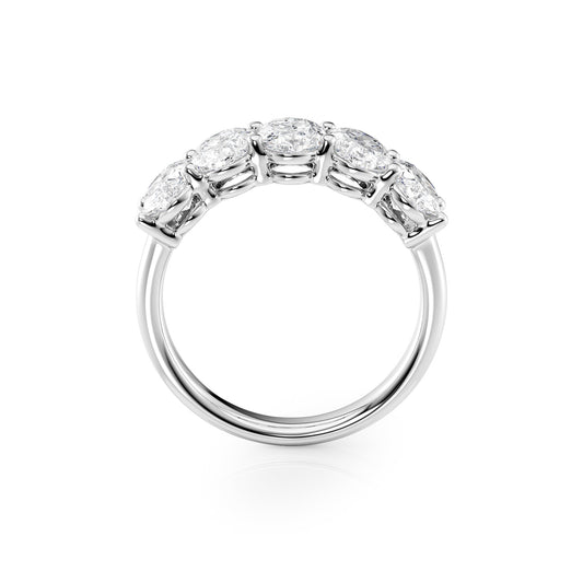 2.5ct Alyona Oval Cut Moissanite Ring - Silver
