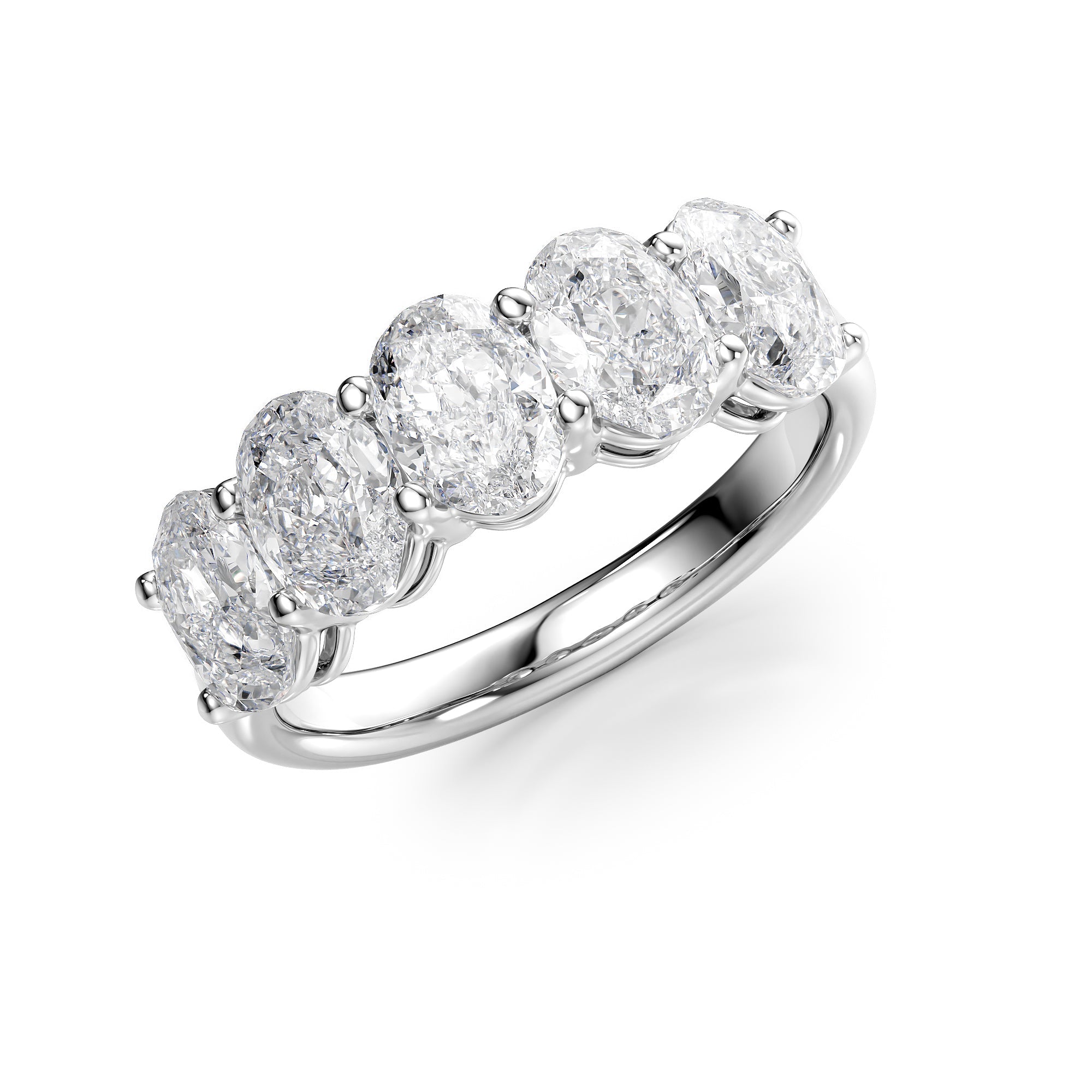 2.5ct Alyona Oval Cut Moissanite Ring - Silver