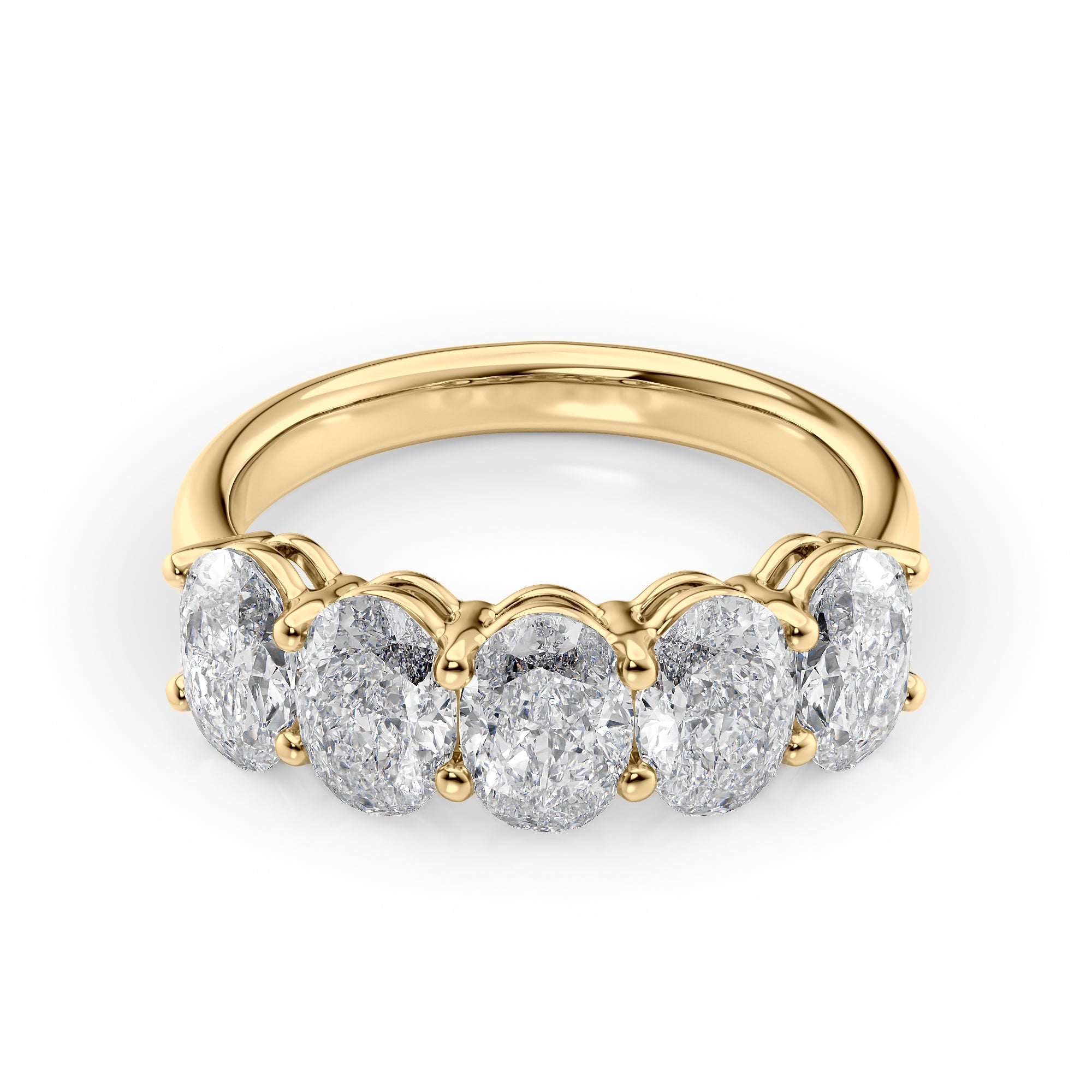2.5ct Alyona Oval Cut Moissanite Ring - Gold