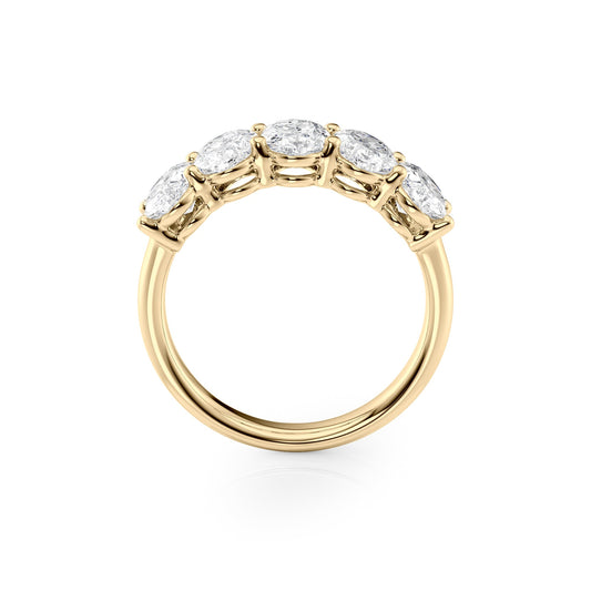2.5ct Alyona Oval Cut Moissanite Ring - Gold