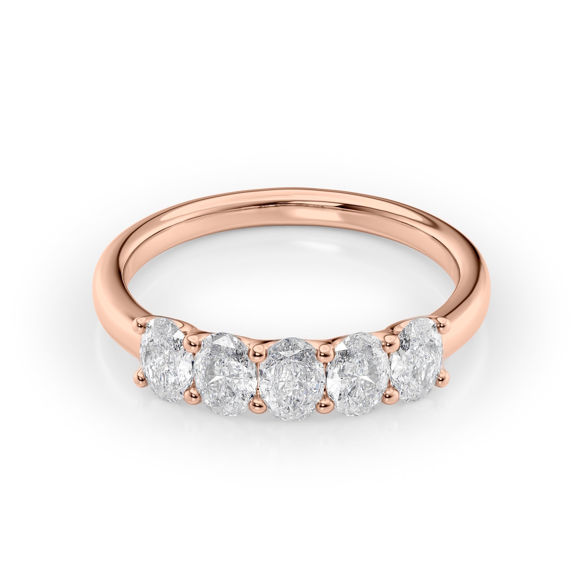 1ct Omira Oval Cut Moissanite Ring - Rose Gold
