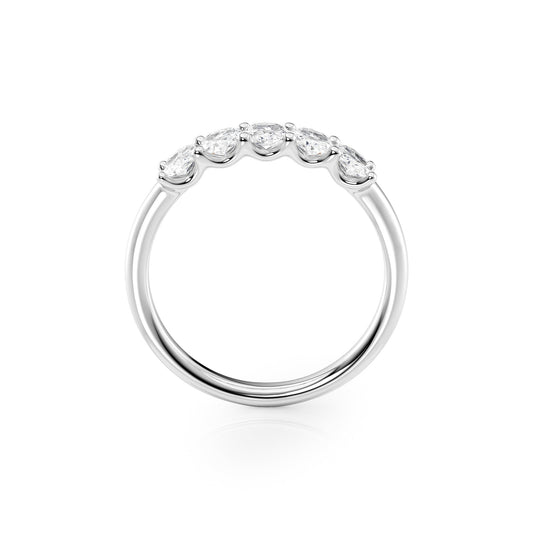 1ct Omira Oval Cut Moissanite Ring - Silver