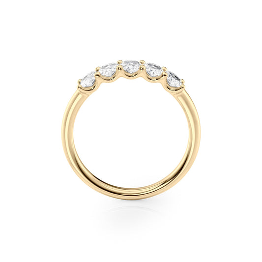 1ct Omira Oval Cut Moissanite Ring - Gold