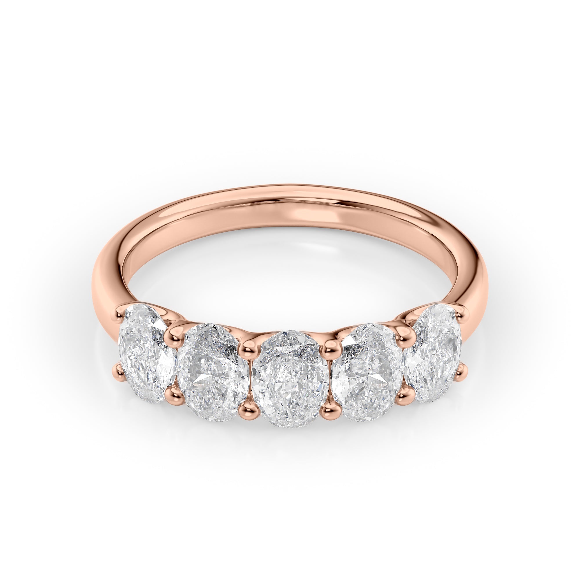 1.5ct Josefina Oval Cut Moissanite Ring - Rose Gold