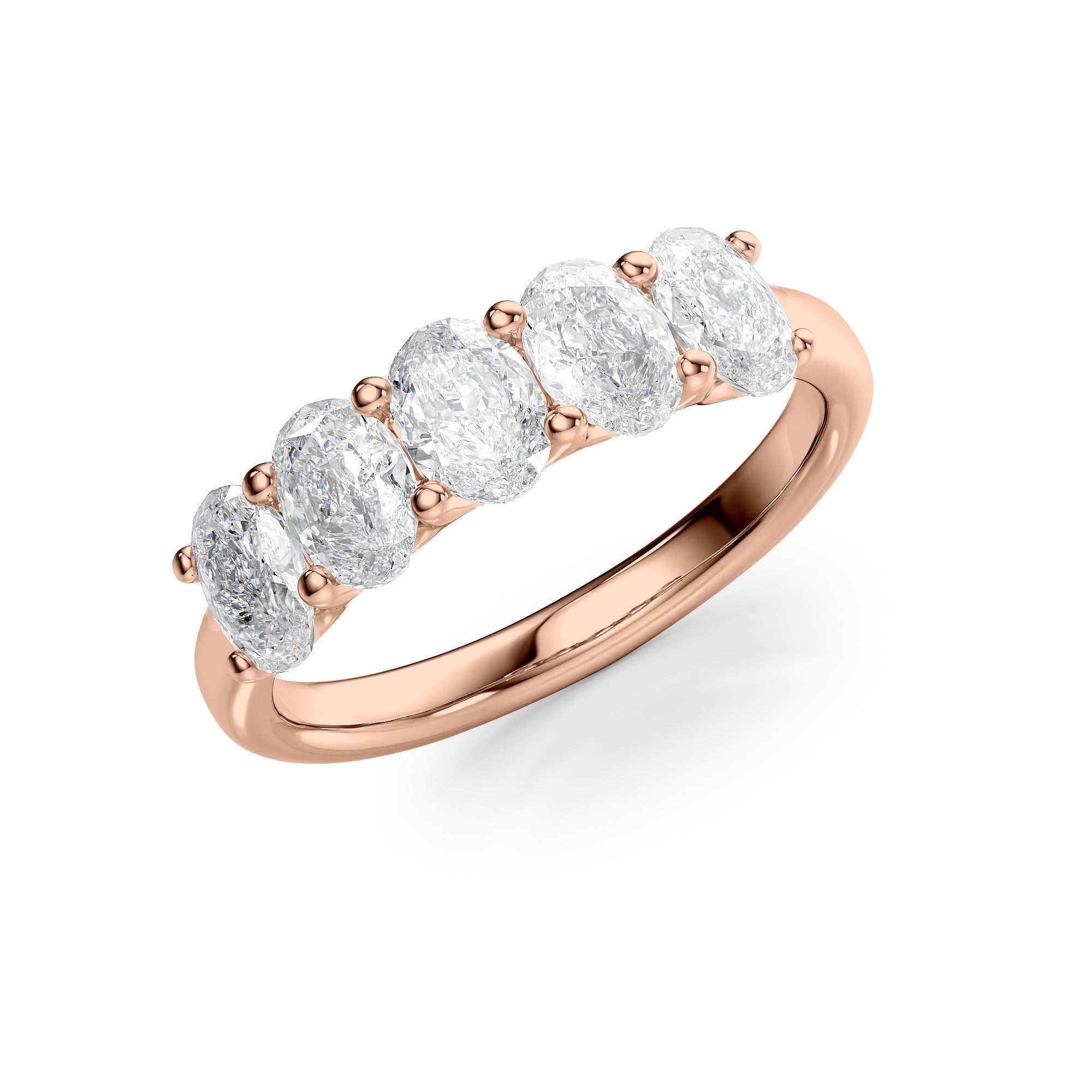 1.5ct Josefina Oval Cut Moissanite Ring - Rose Gold