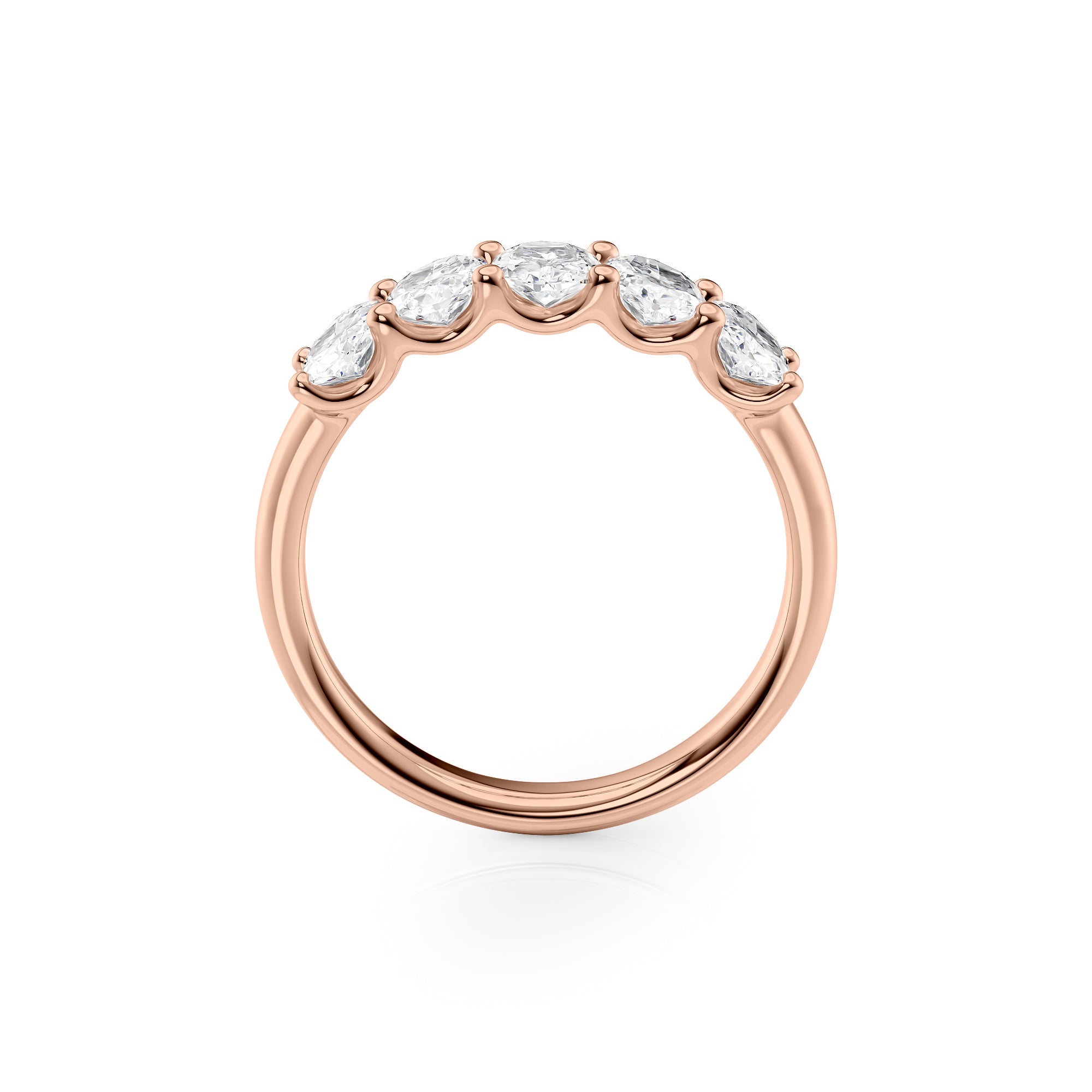1.5ct Josefina Oval Cut Moissanite Ring - Rose Gold