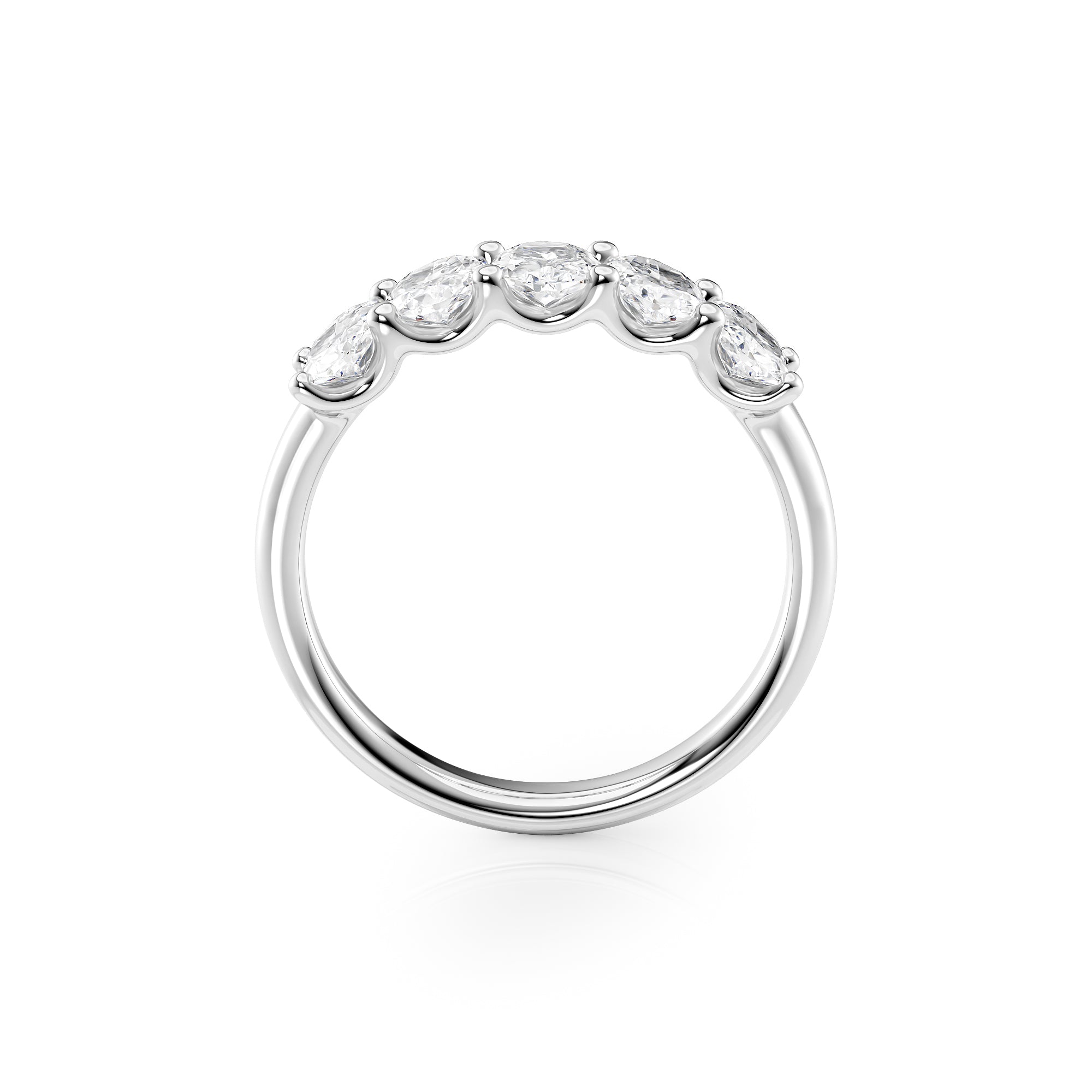 1.5ct Josefina Oval Cut Moissanite Ring - Silver