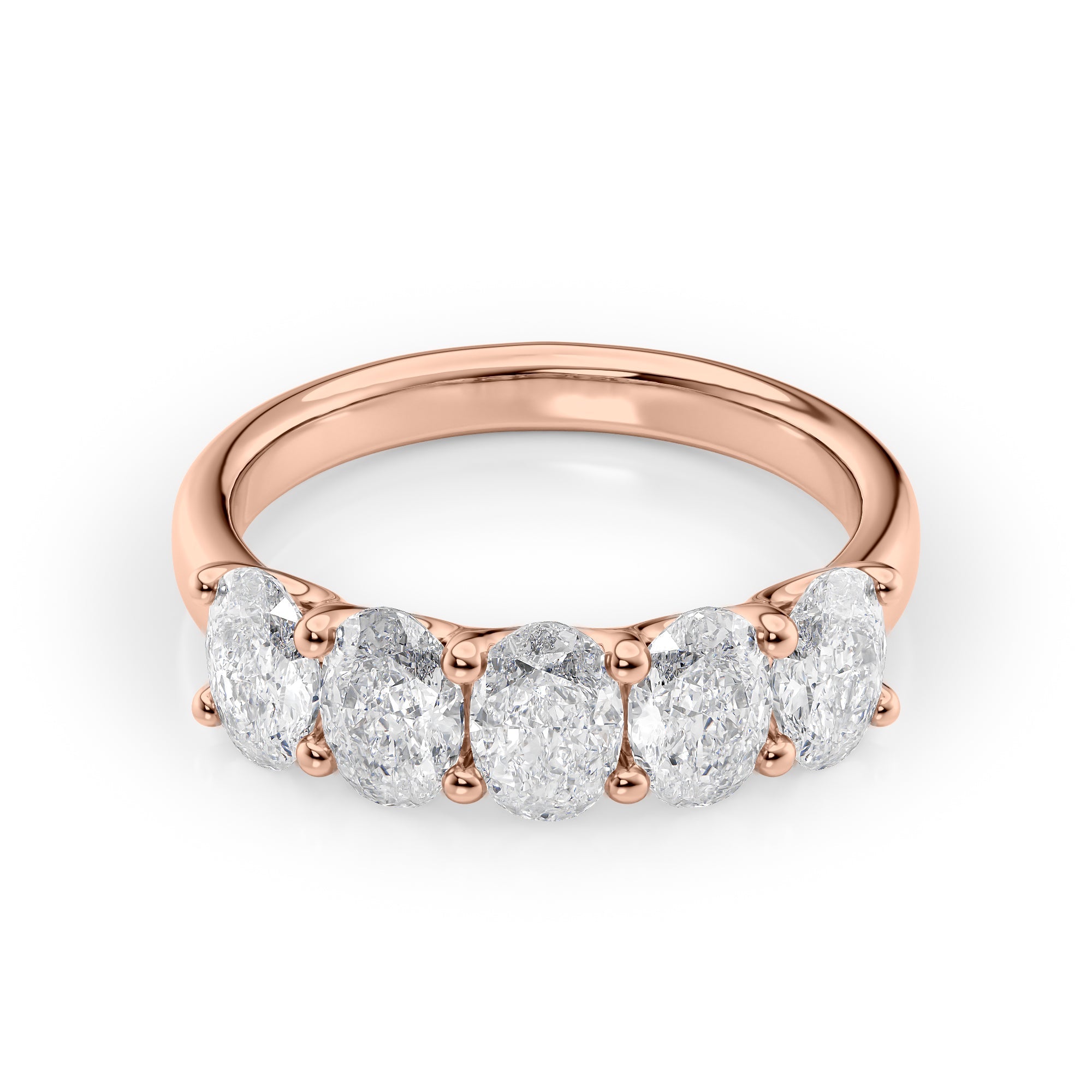 2ct Aaliya Oval Cut Moissanite Ring - Rose Gold