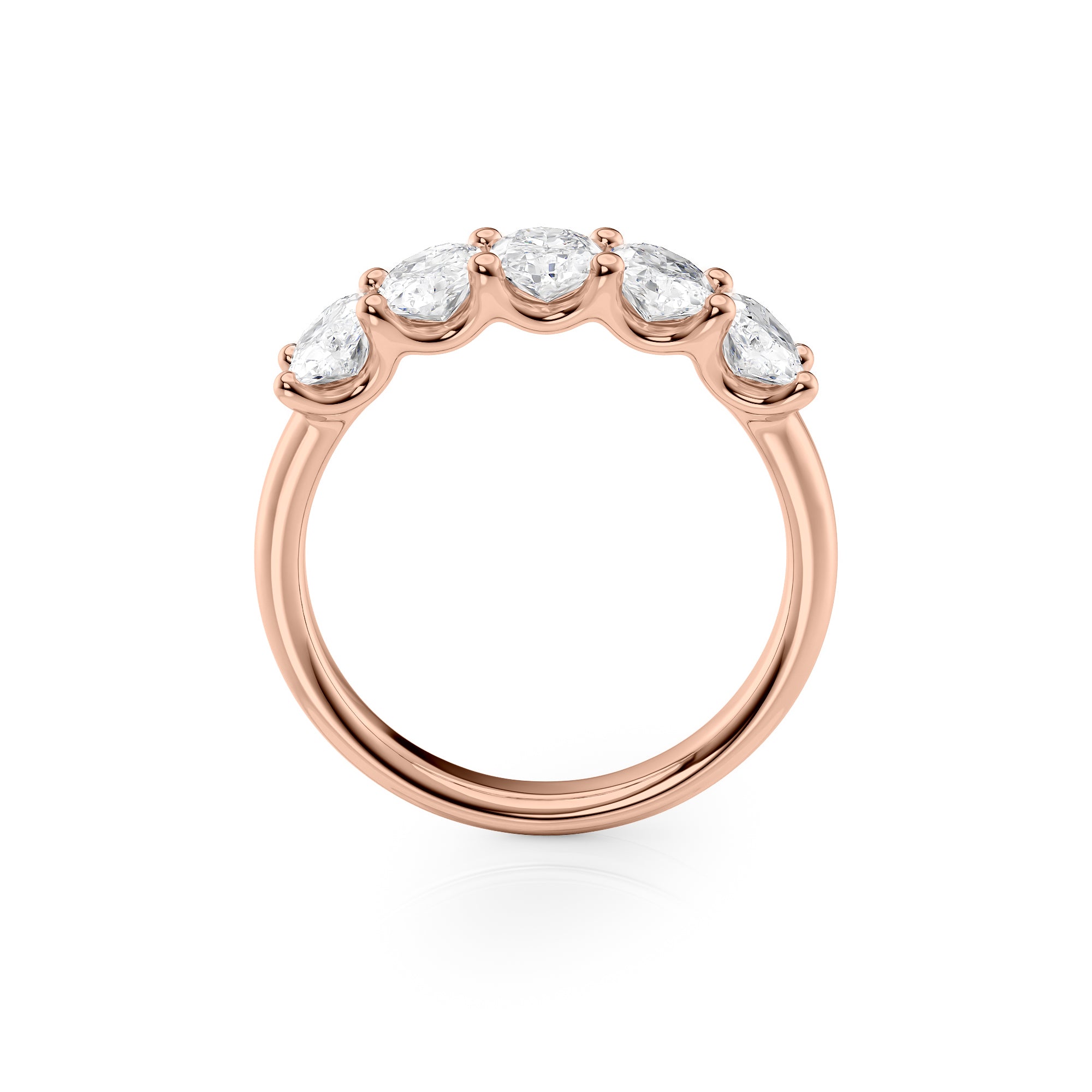 2ct Aaliya Oval Cut Moissanite Ring - Rose Gold