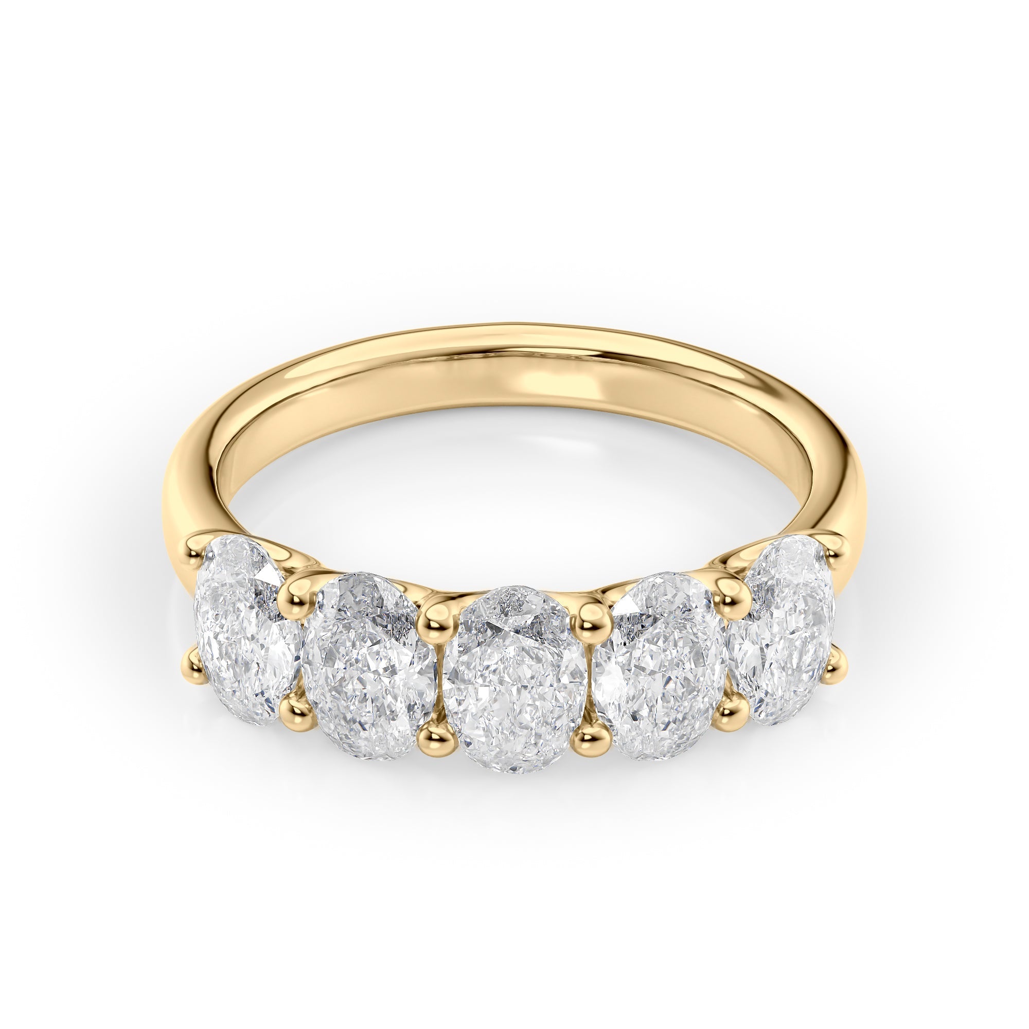 2ct Aaliya Oval Cut Moissanite Ring - Gold