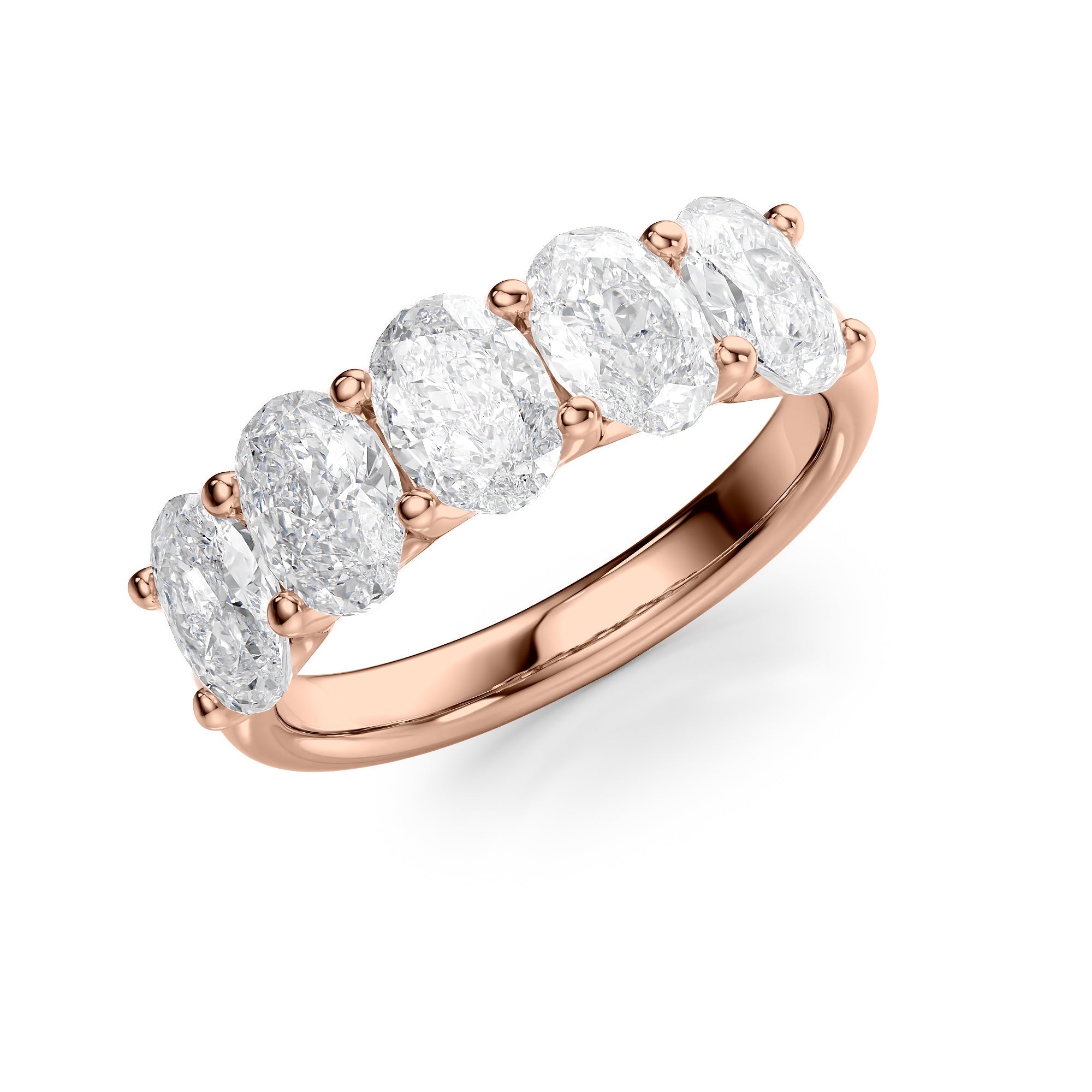 2.5ct Faustine Oval Cut Moissanite Ring - Rose Gold