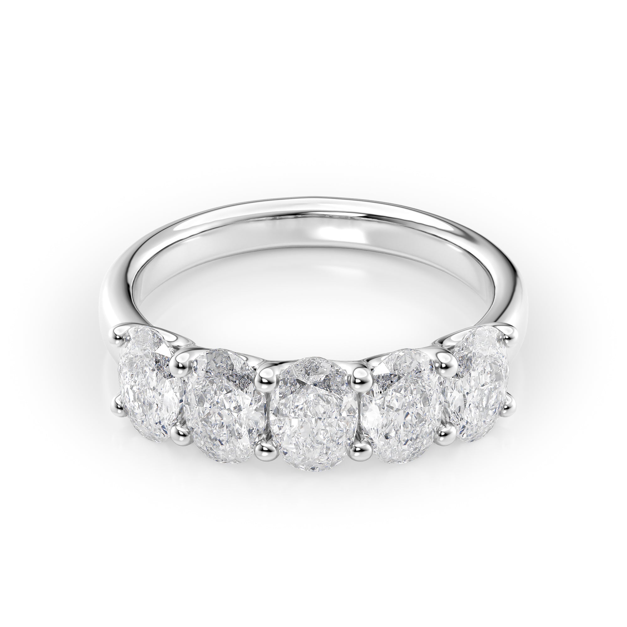 2.5ct Faustine Oval Cut Moissanite Ring - Silver
