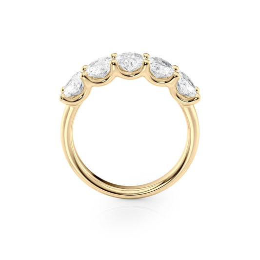 2.5ct Faustine Oval Cut Moissanite Ring - Gold