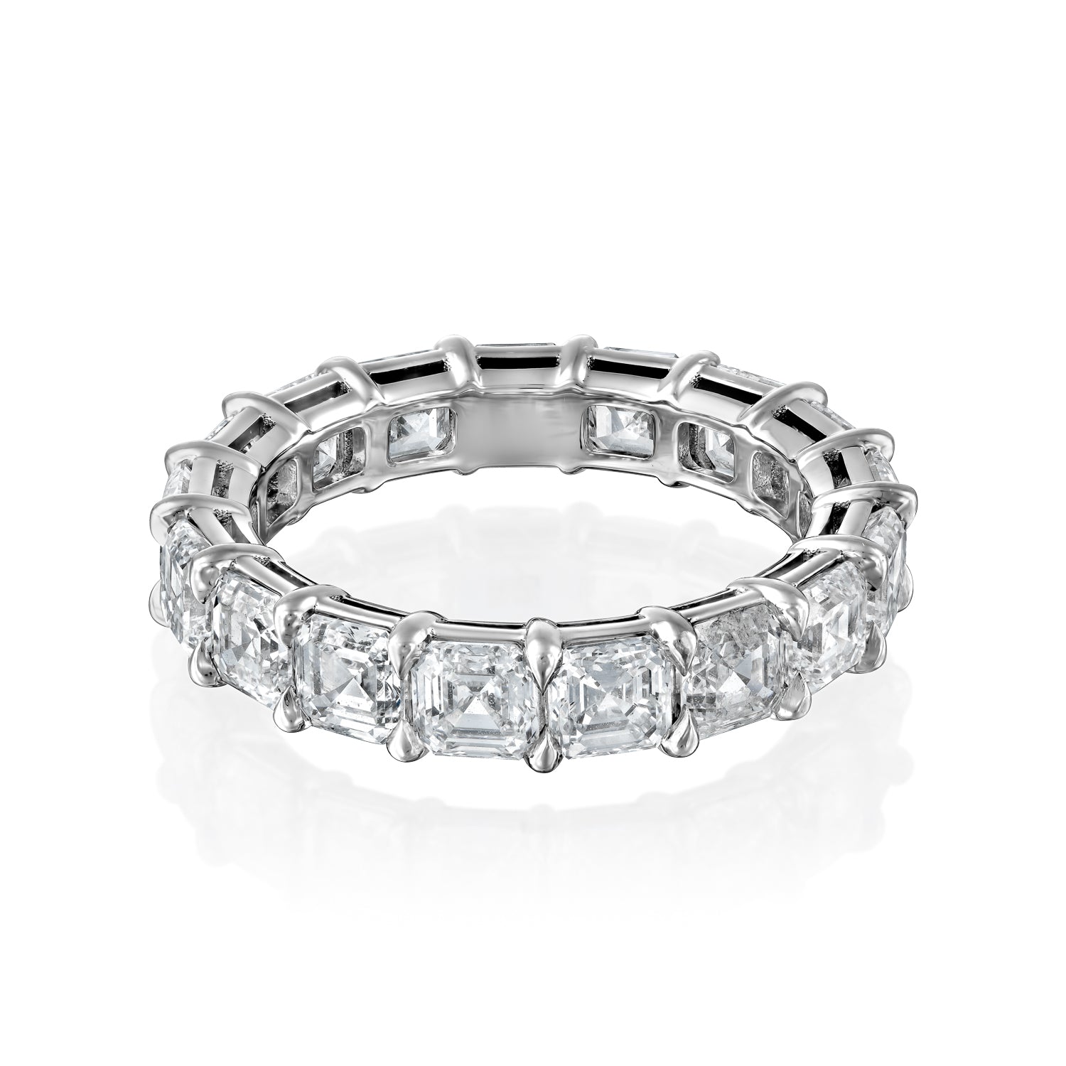 4ct Corsa Round Cut Moissanite Ring - Silver