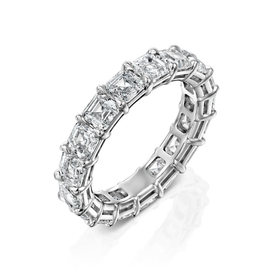 4ct Corsa Round Cut Moissanite Ring - Silver