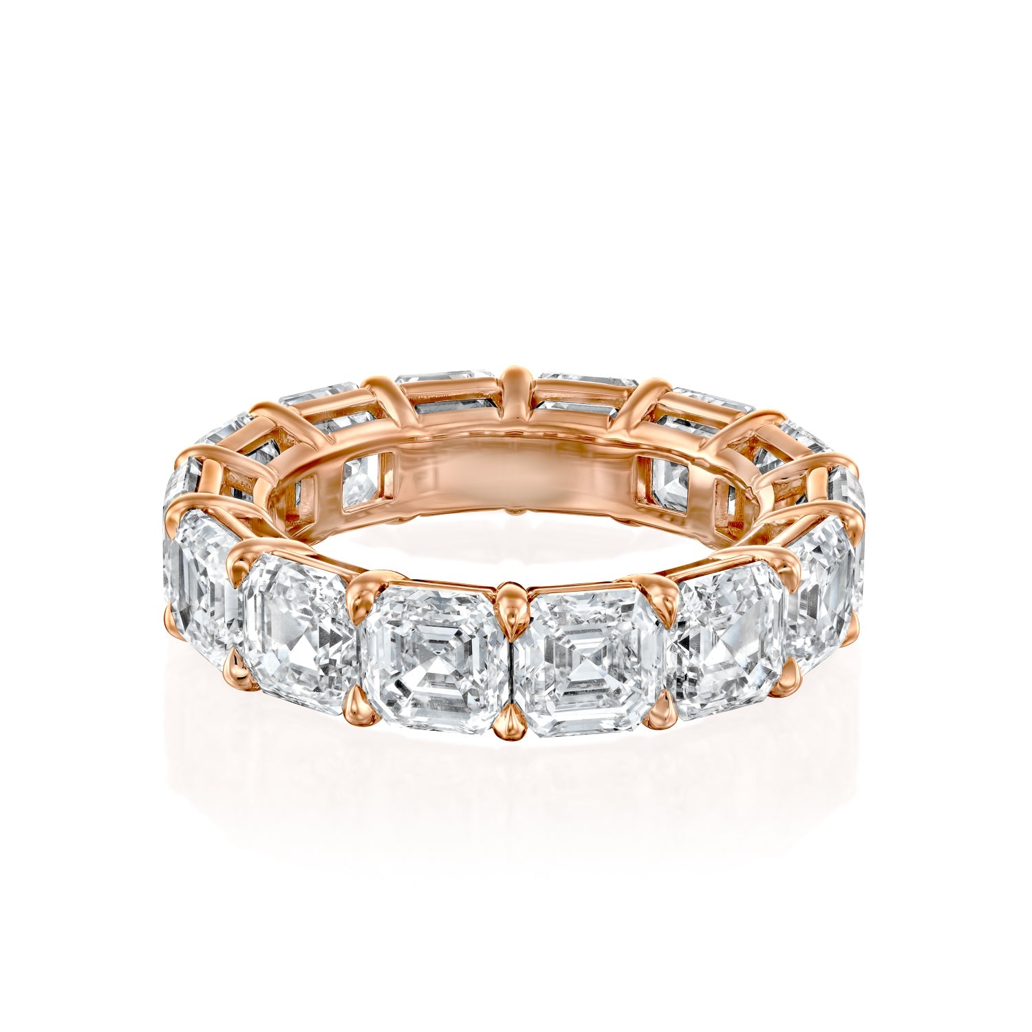 10ct Alesia Round Cut Moissanite Ring - Rose Gold