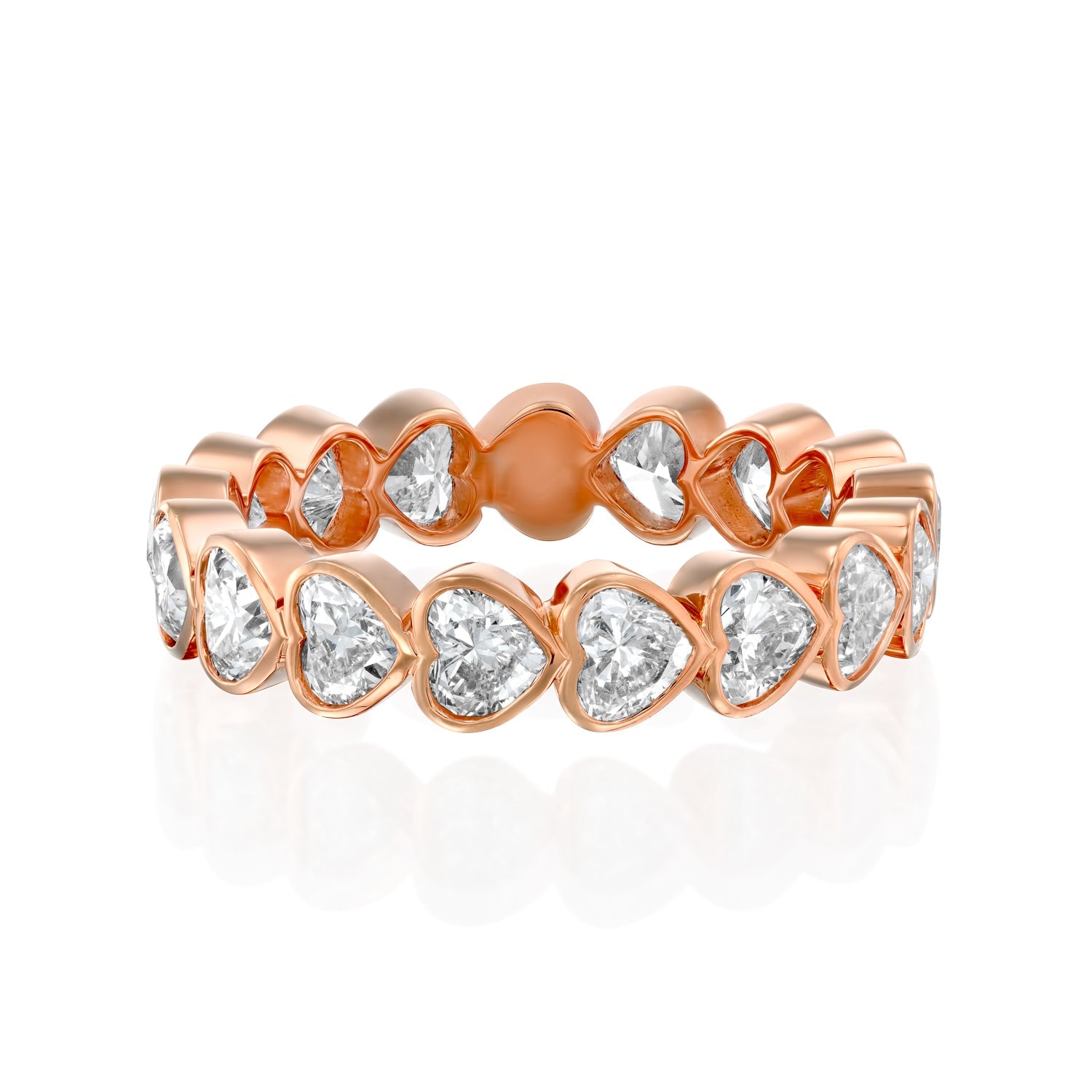 3ct Roberta Round Cut Moissanite Ring - Rose Gold
