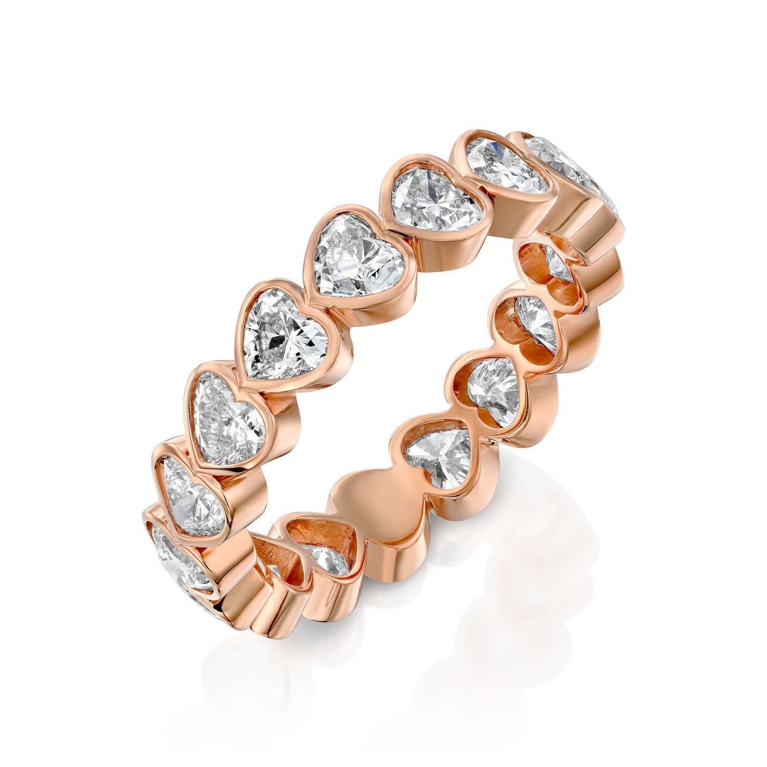 3ct Roberta Round Cut Moissanite Ring - Rose Gold