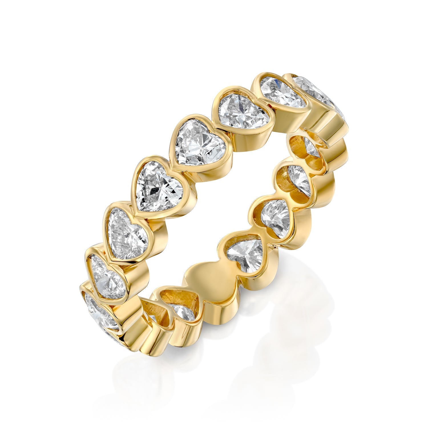 3ct Roberta Round Cut Moissanite Ring - Gold