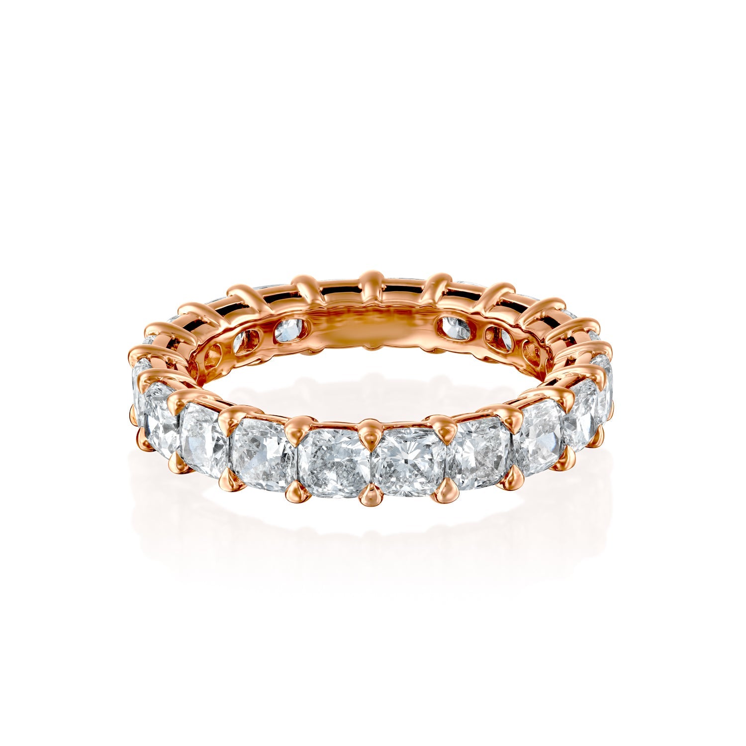 3ct Fernanda Round Cut Moissanite Ring - Rose Gold