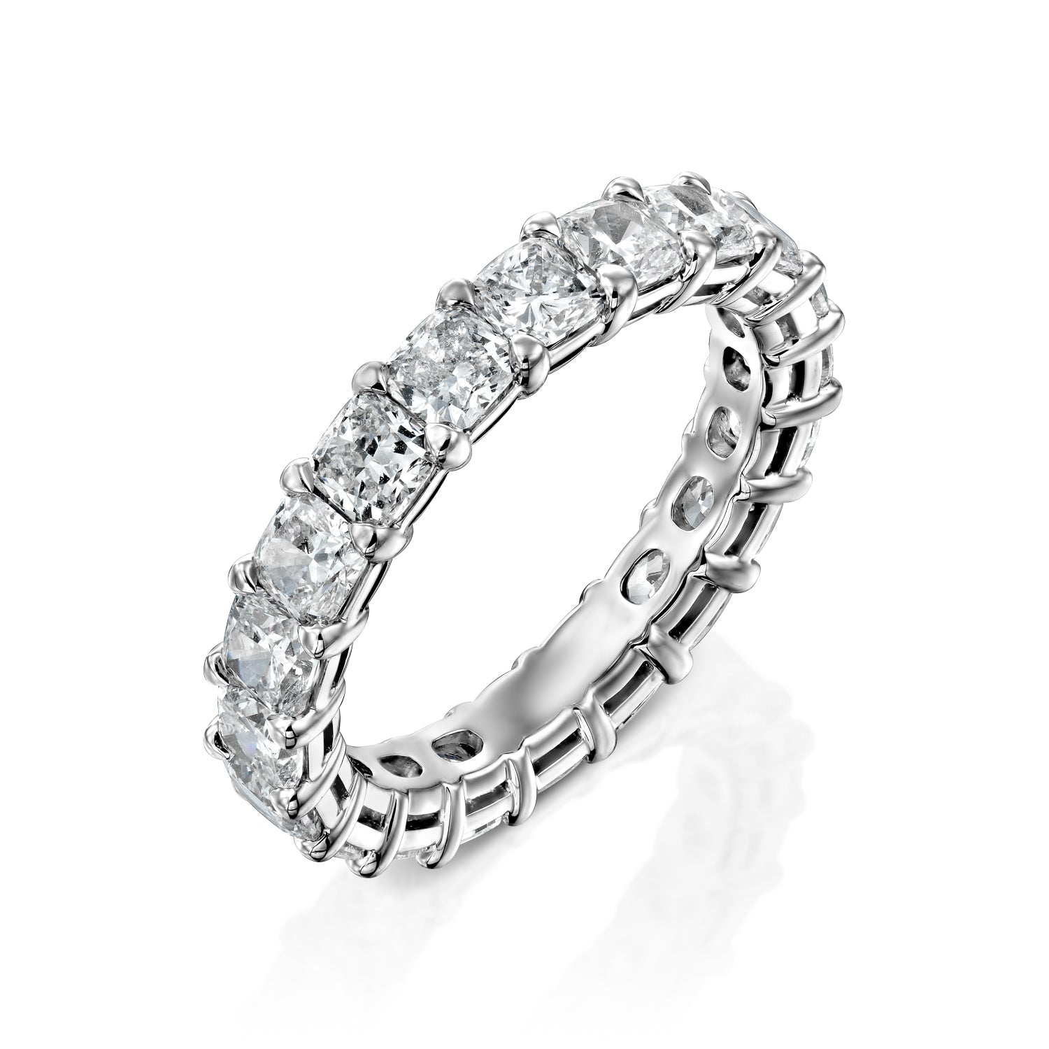 3ct Fernanda Round Cut Moissanite Ring - Silver