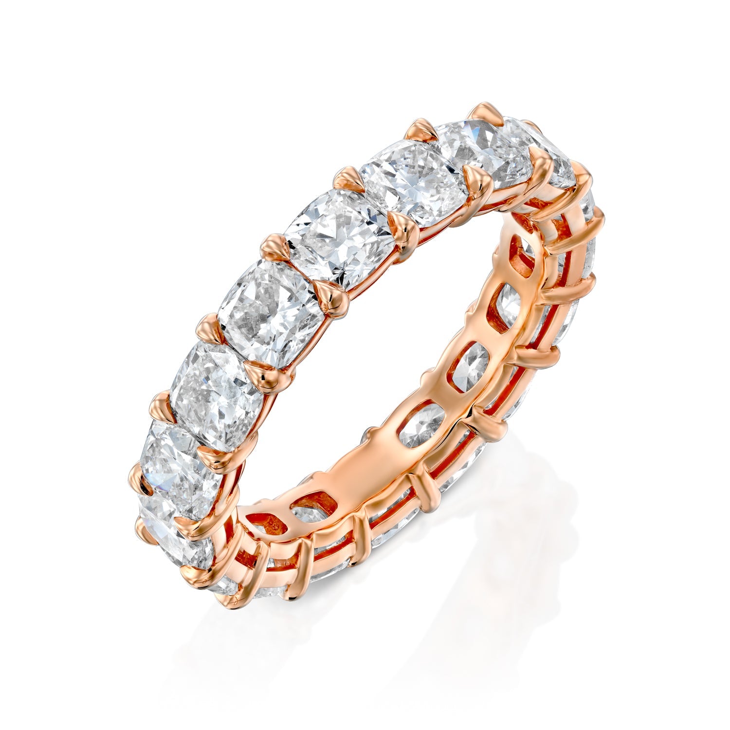 5ct Thereza Round Cut Moissanite Ring - Rose Gold