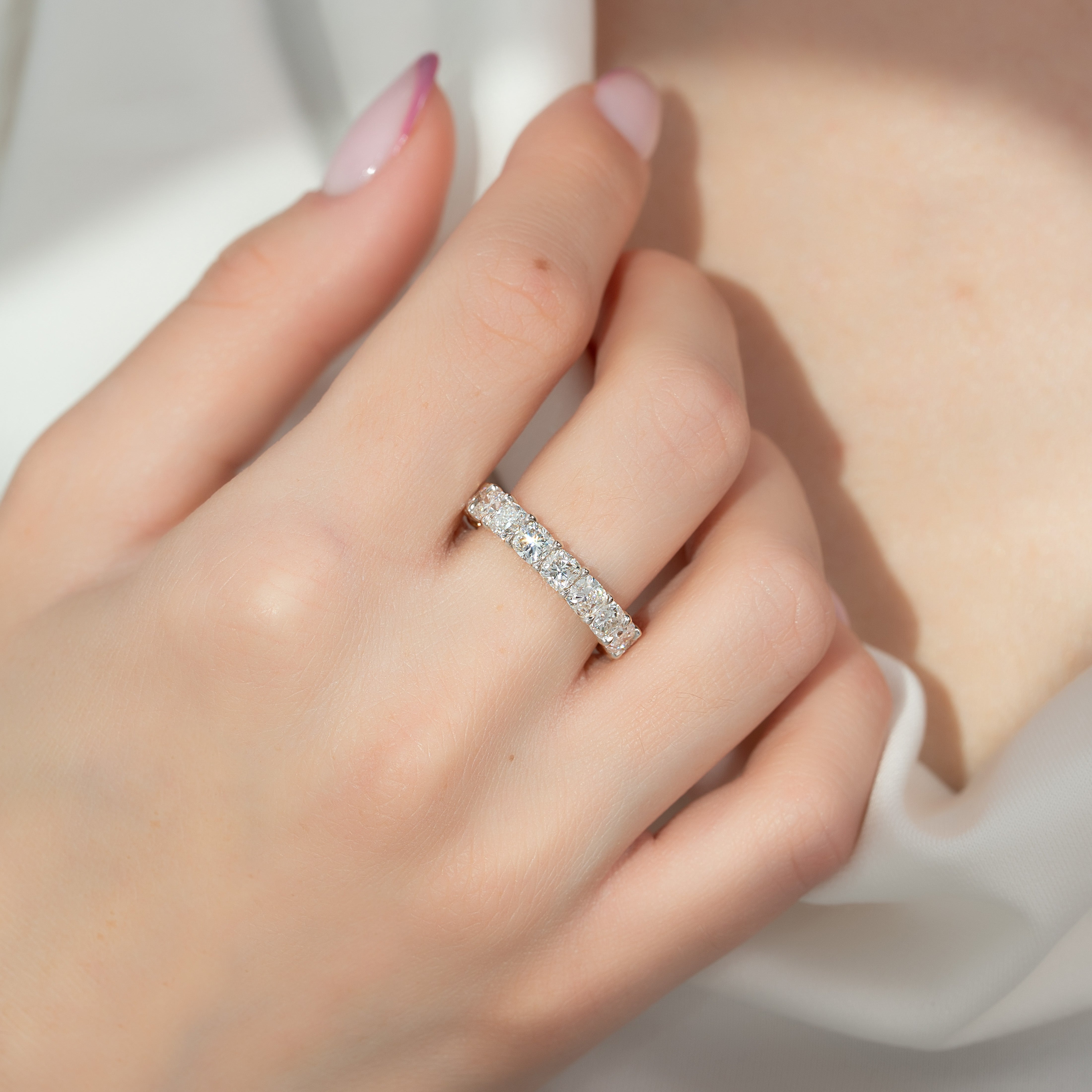 5ct Thereza Round Cut Moissanite Ring - Silver